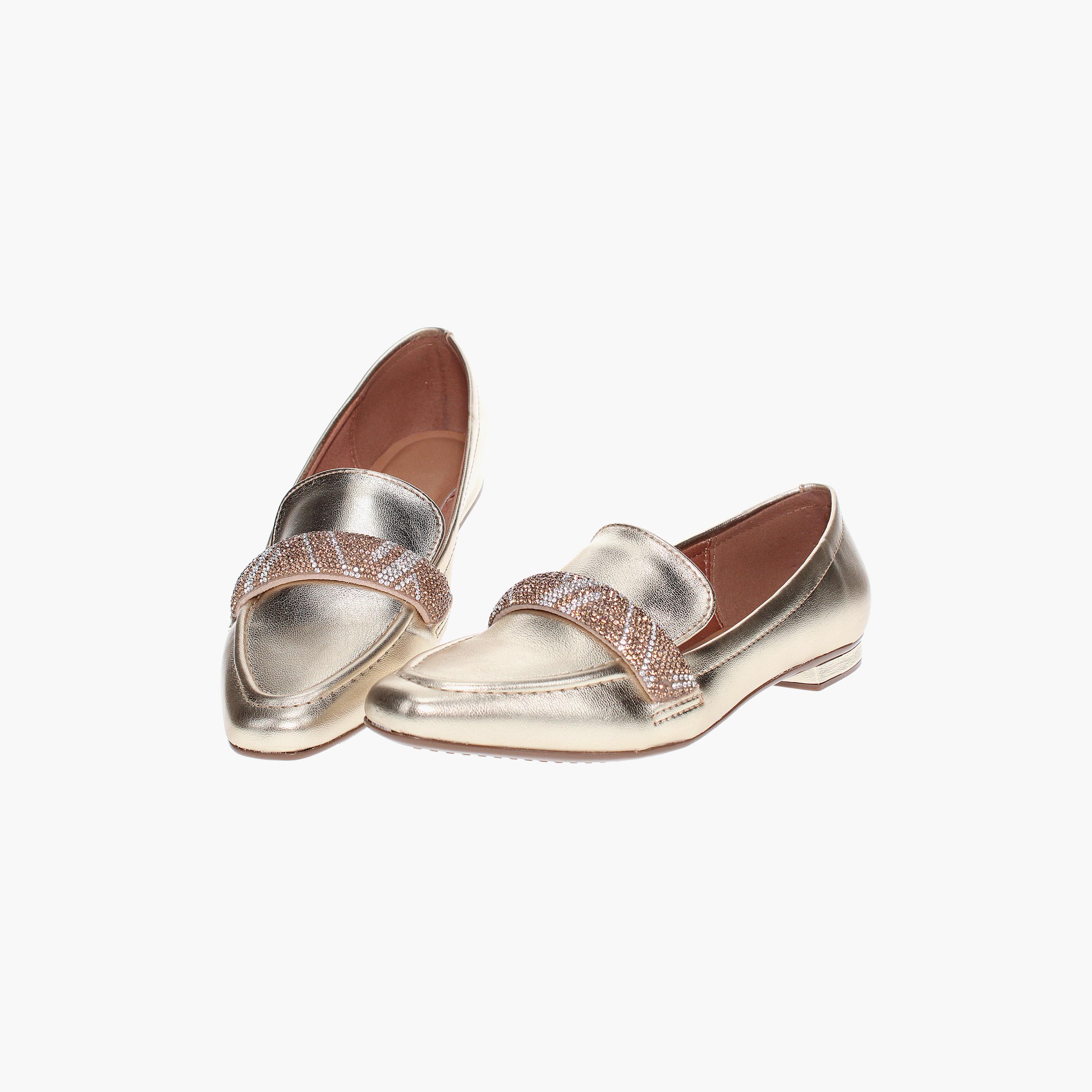 حذاء لوفرز نسائي معدني ذو سليب آن مع مزين بديامانتي من فيزانو | 1351-107-26227-women-shoes-loafersandmoccasins-image-4