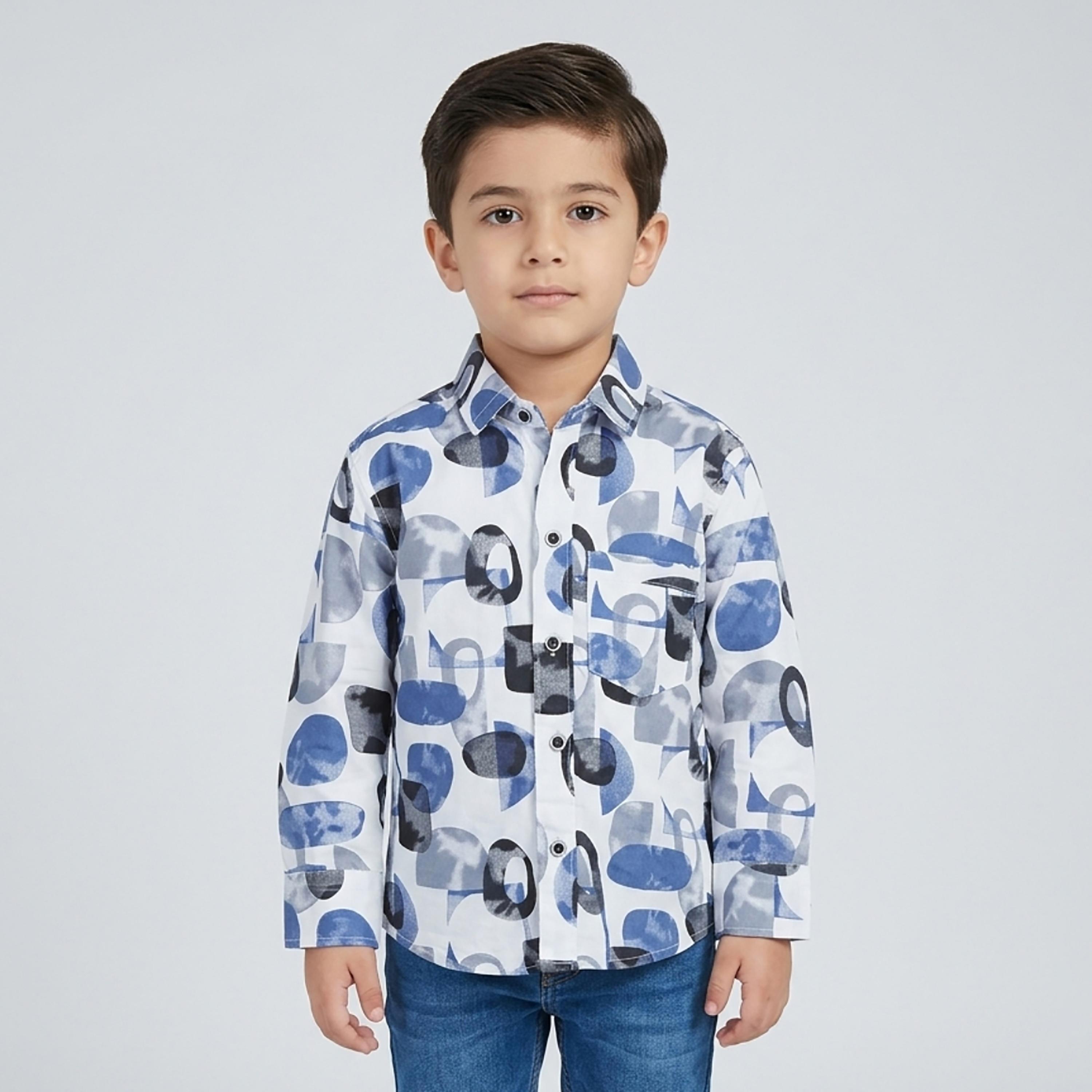 Babyqlo Abstract Long Sleeves Casual Shirt-boys-clothing-shirts-image-1