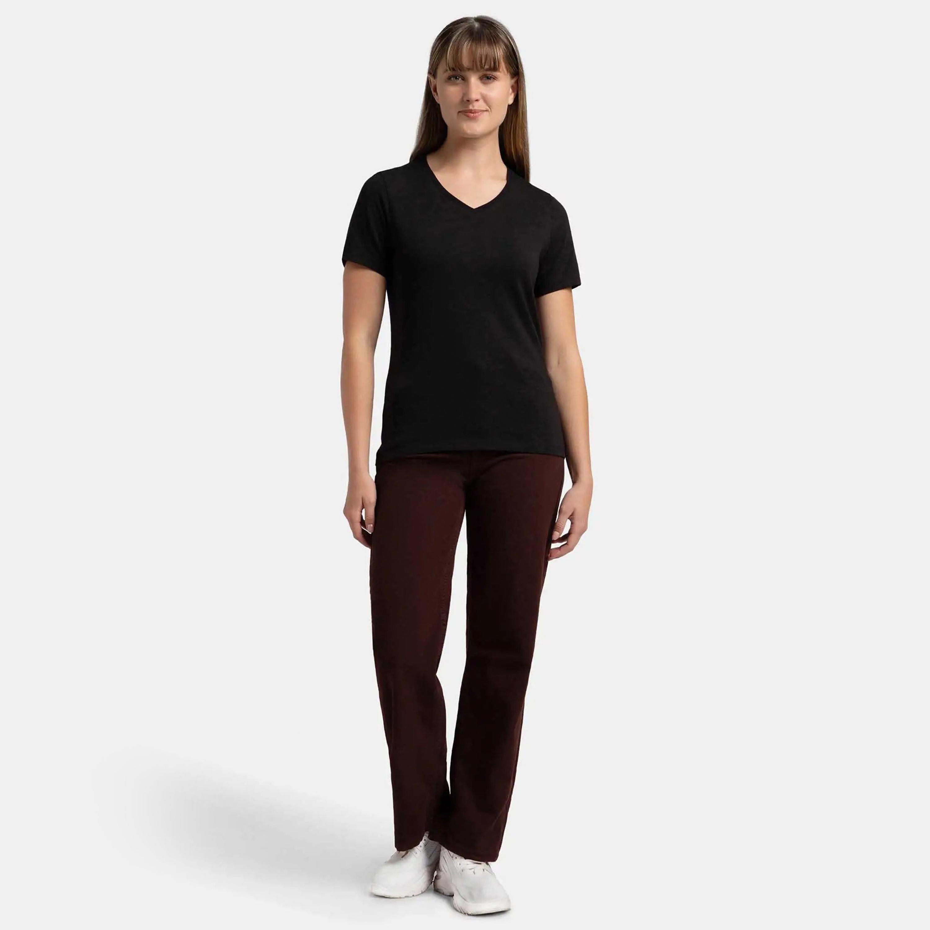 جوكي- تي شيرت نسائي 24×7 رقبة V-women-clothing-tshirts-image-4