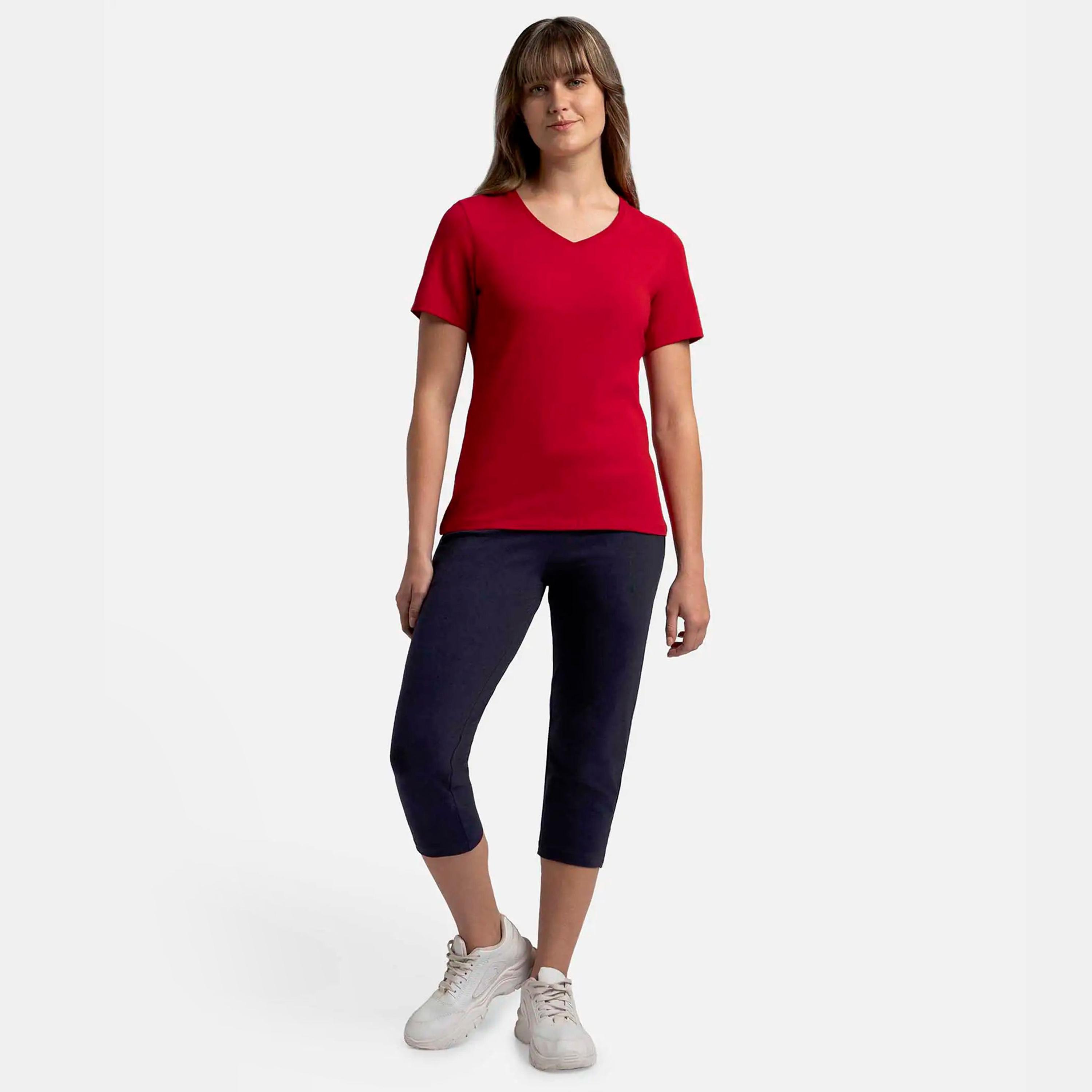 جوكي- تي شيرت نسائي 24×7 رقبة V-women-clothing-tshirts-image-27