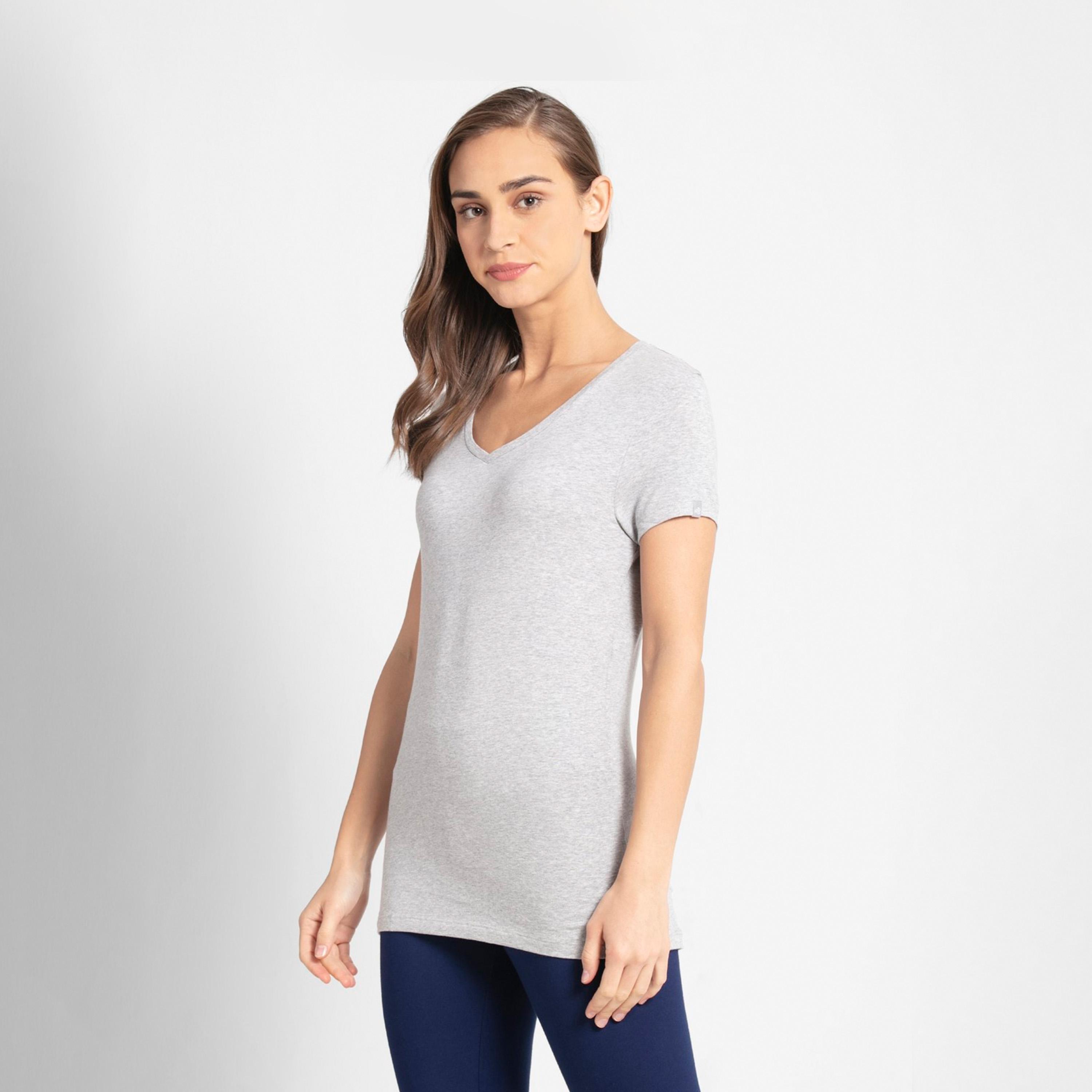 جوكي- تي شيرت نسائي 24×7 رقبة V-women-clothing-tshirts-image-31