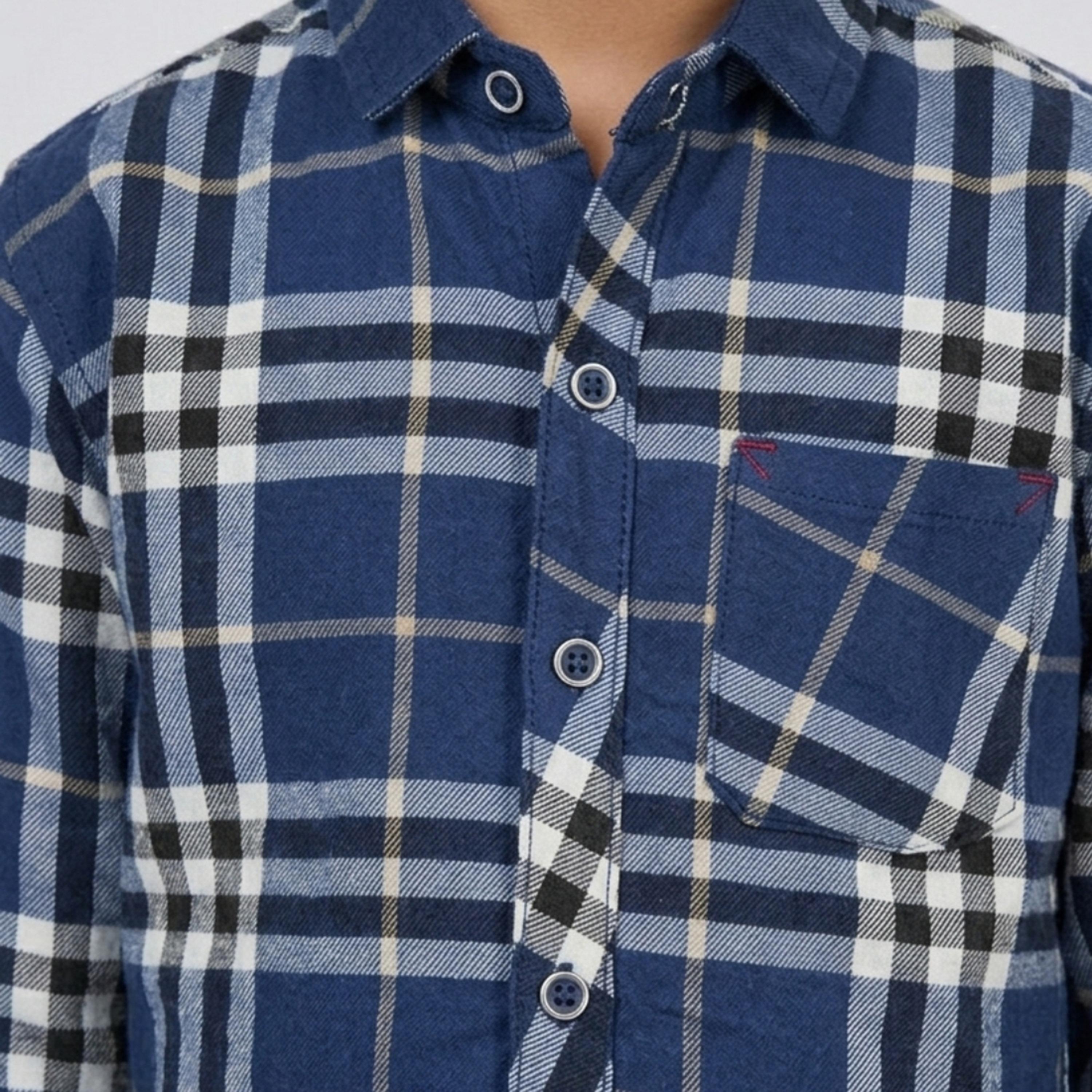 Babyqlo Checked Long Sleeves Casual Shirt-boys-clothing-shirts-image-5