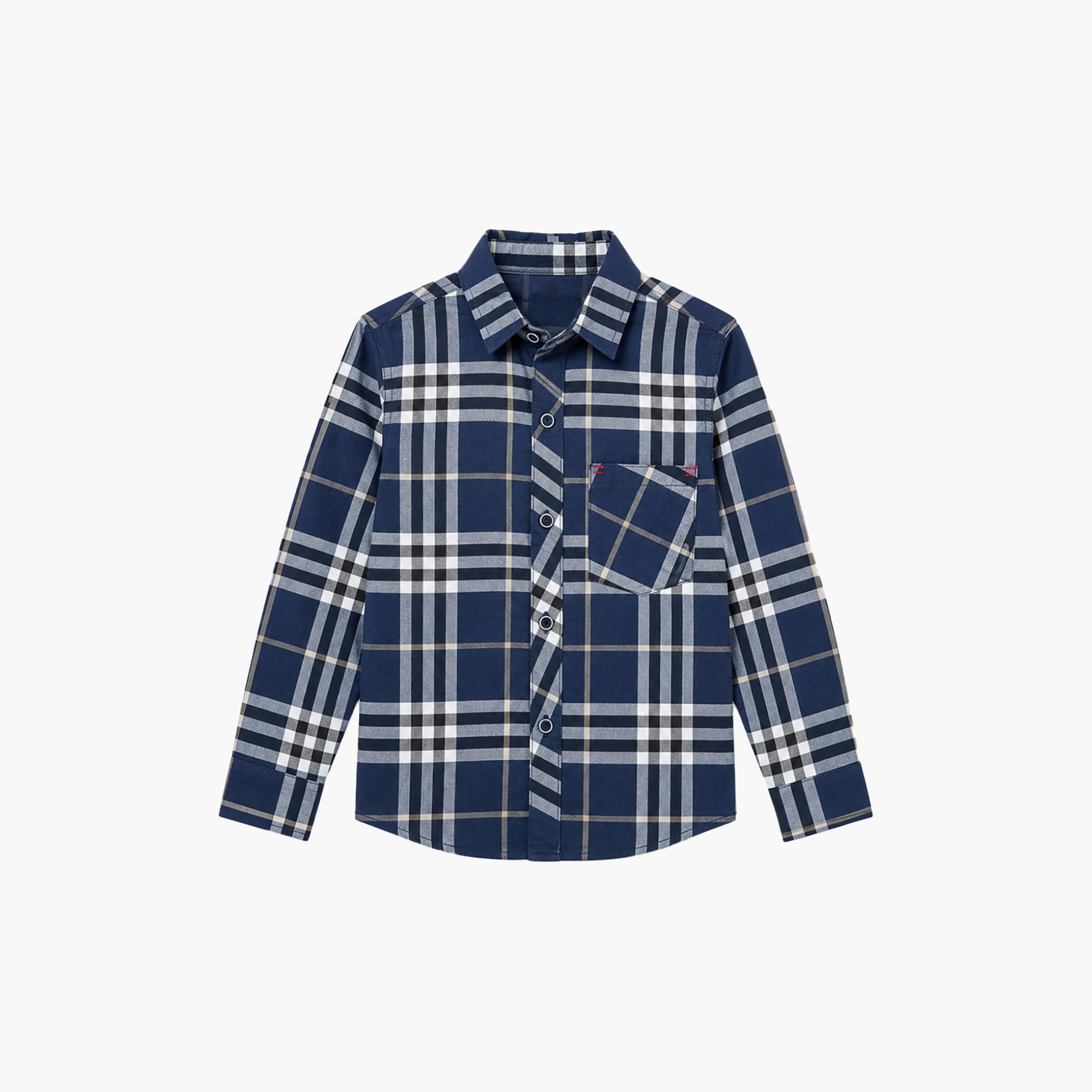 Babyqlo Checked Long Sleeves Casual Shirt-boys-clothing-shirts-image-6