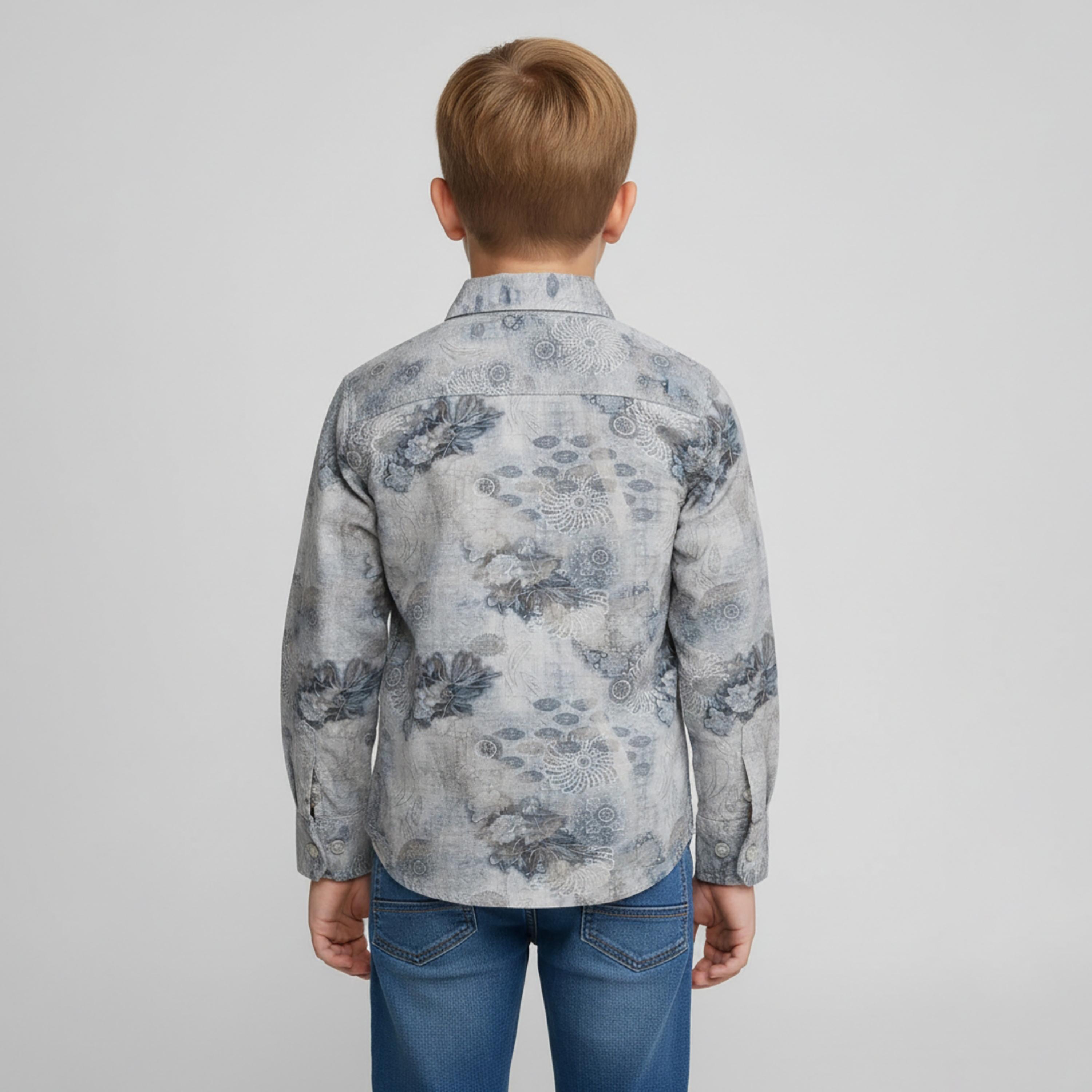 Babyqlo Printed Long Sleeves Casual Shirt-boys-clothing-shirts-image-3