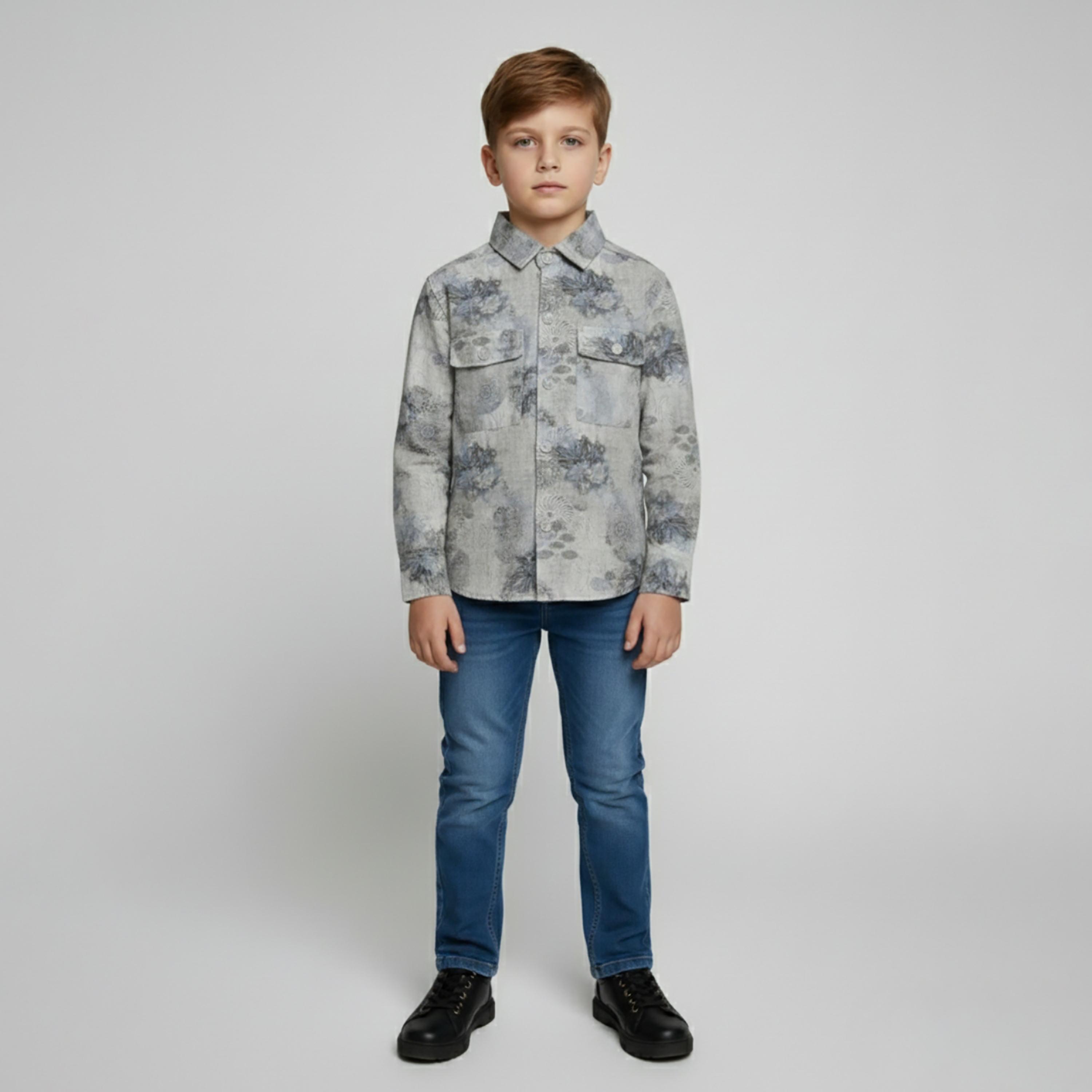 Babyqlo Printed Long Sleeves Casual Shirt-boys-clothing-shirts-image-4
