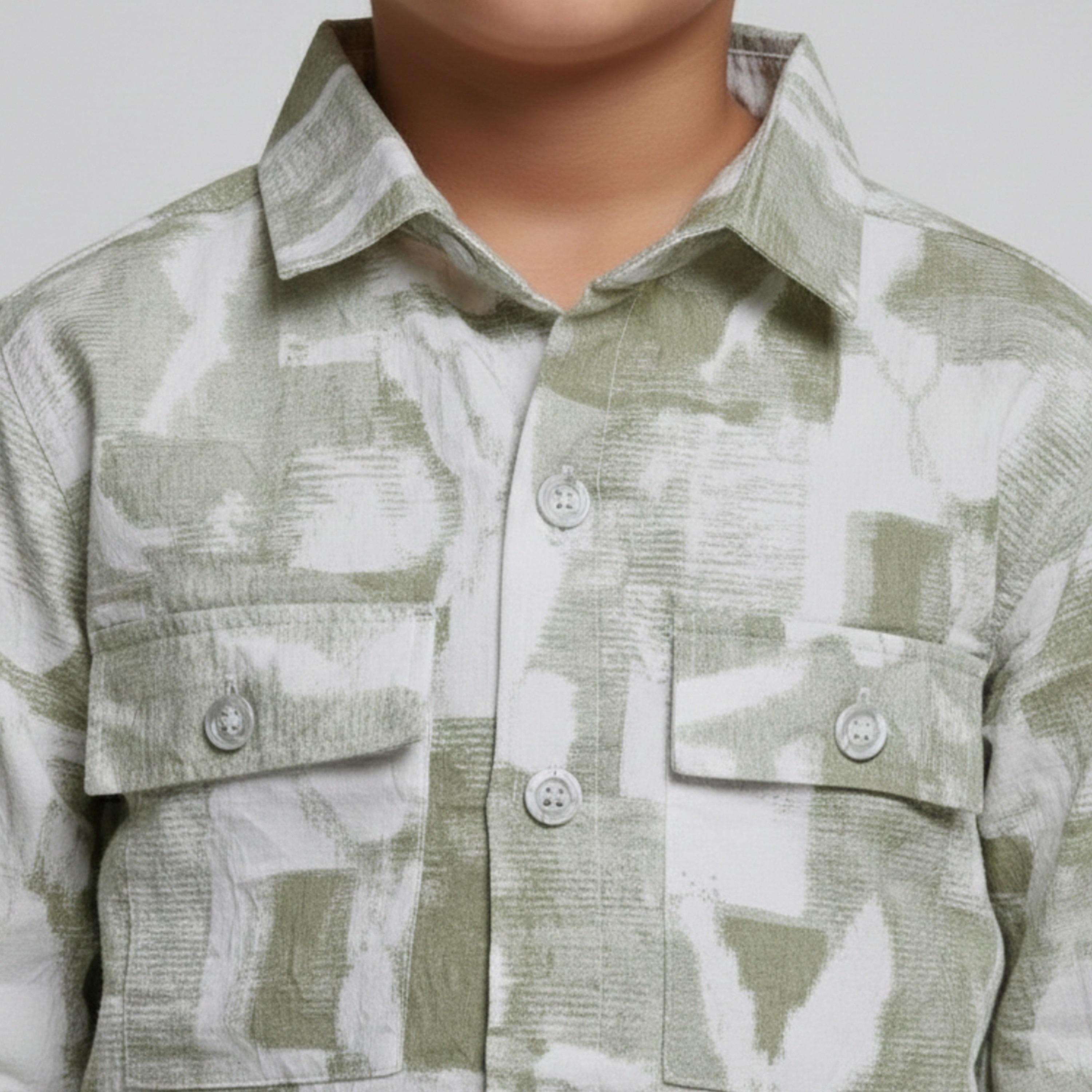 Babyqlo Abstract Long Sleeves Casual Shirt-boys-clothing-shirts-image-5