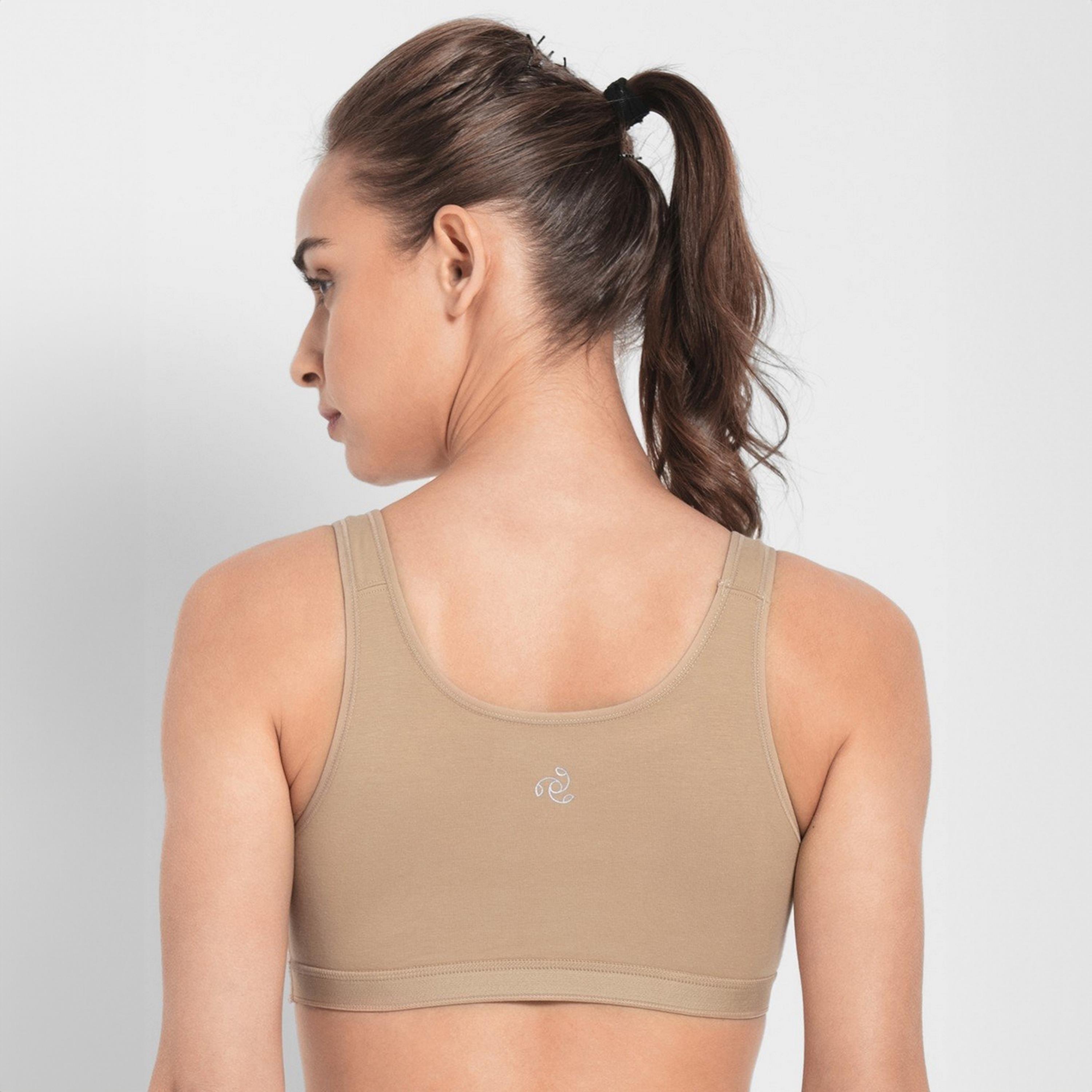 حمالة صدر رياضية نسائية سادة غير مبطنة بدون أسلاك من جوكي-women-clothing-sportswearandactivewear-sportsbras-image-2