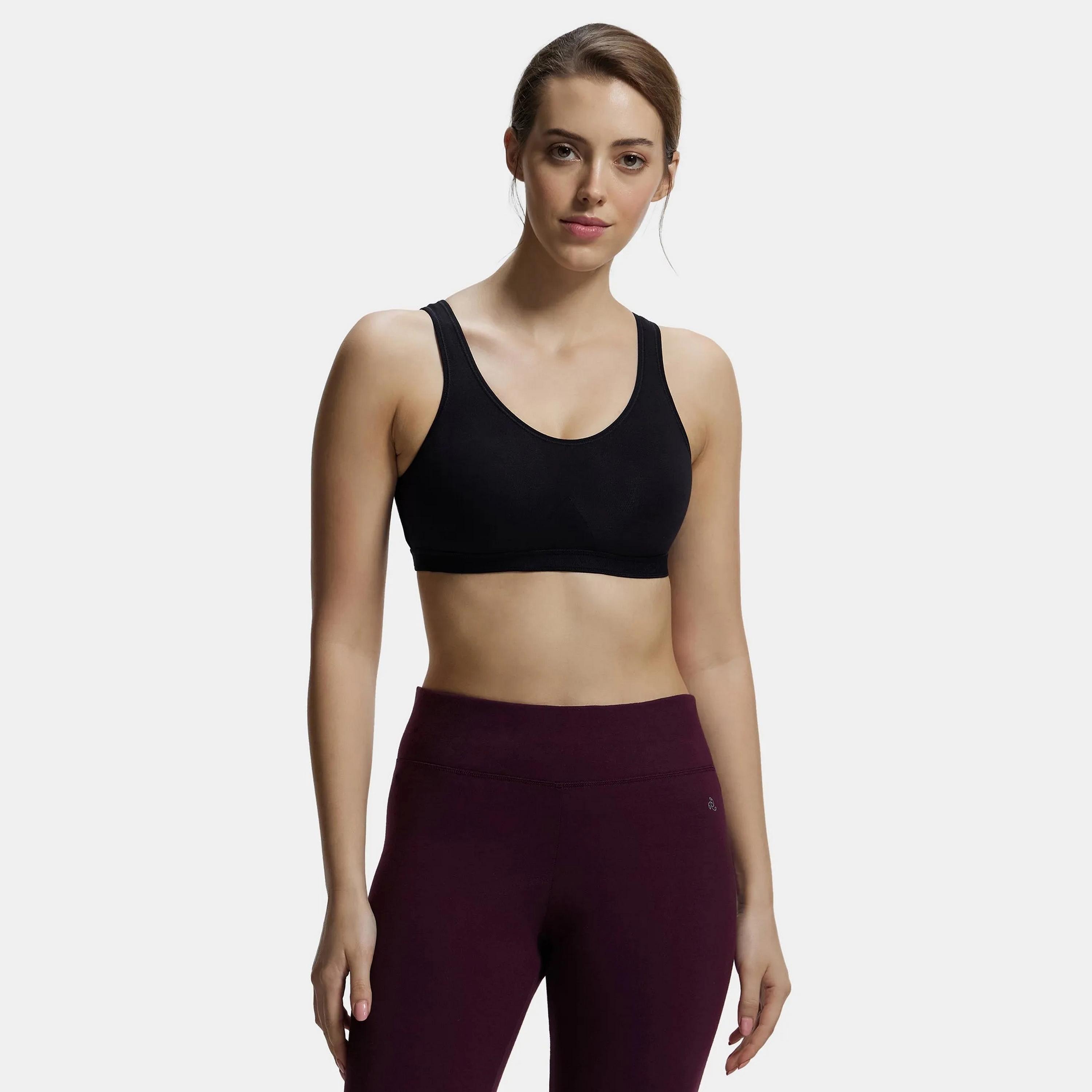 حمالة صدر رياضية نسائية سادة غير مبطنة بدون أسلاك من جوكي-women-clothing-sportswearandactivewear-sportsbras-image-7