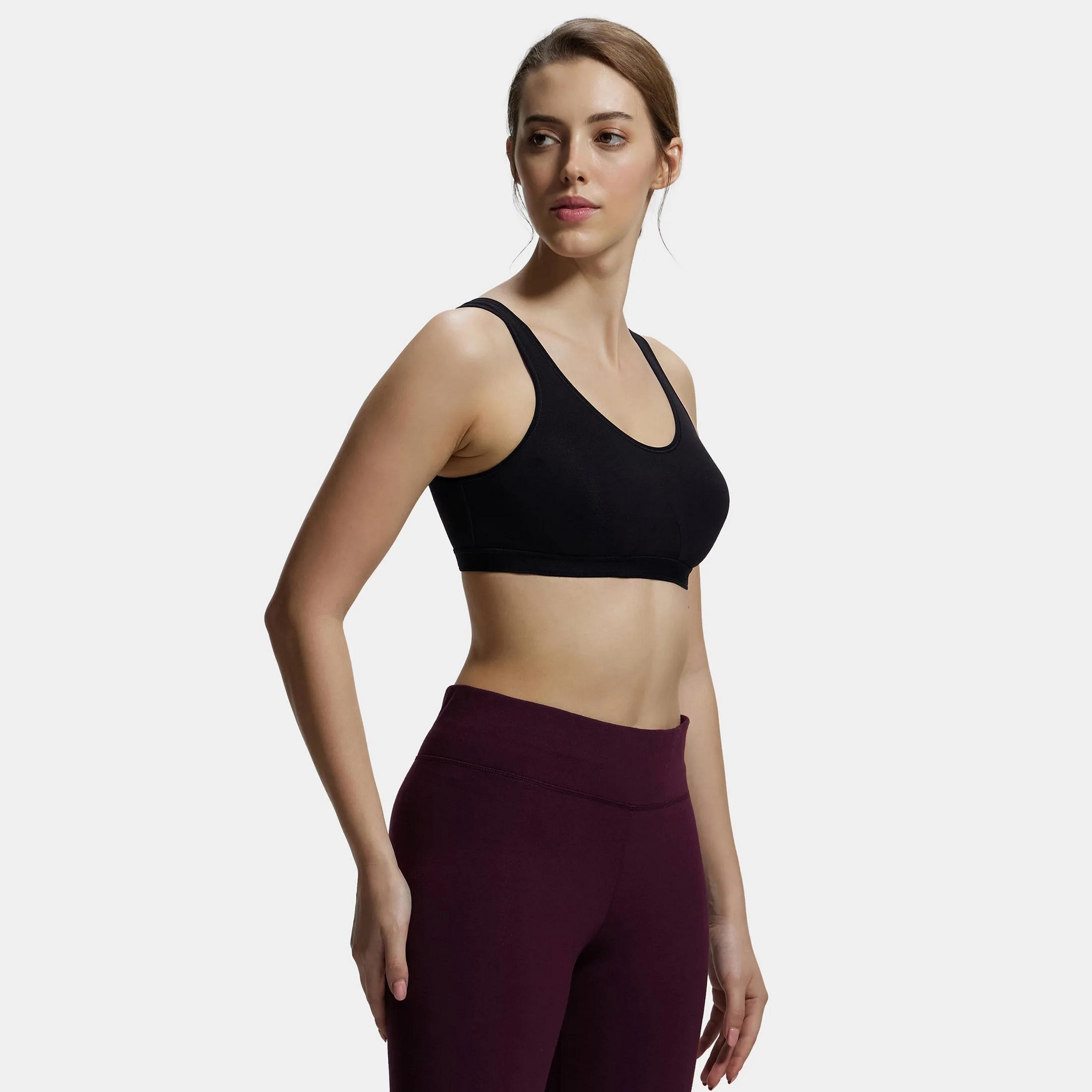 حمالة صدر رياضية نسائية سادة غير مبطنة بدون أسلاك من جوكي-women-clothing-sportswearandactivewear-sportsbras-image-9