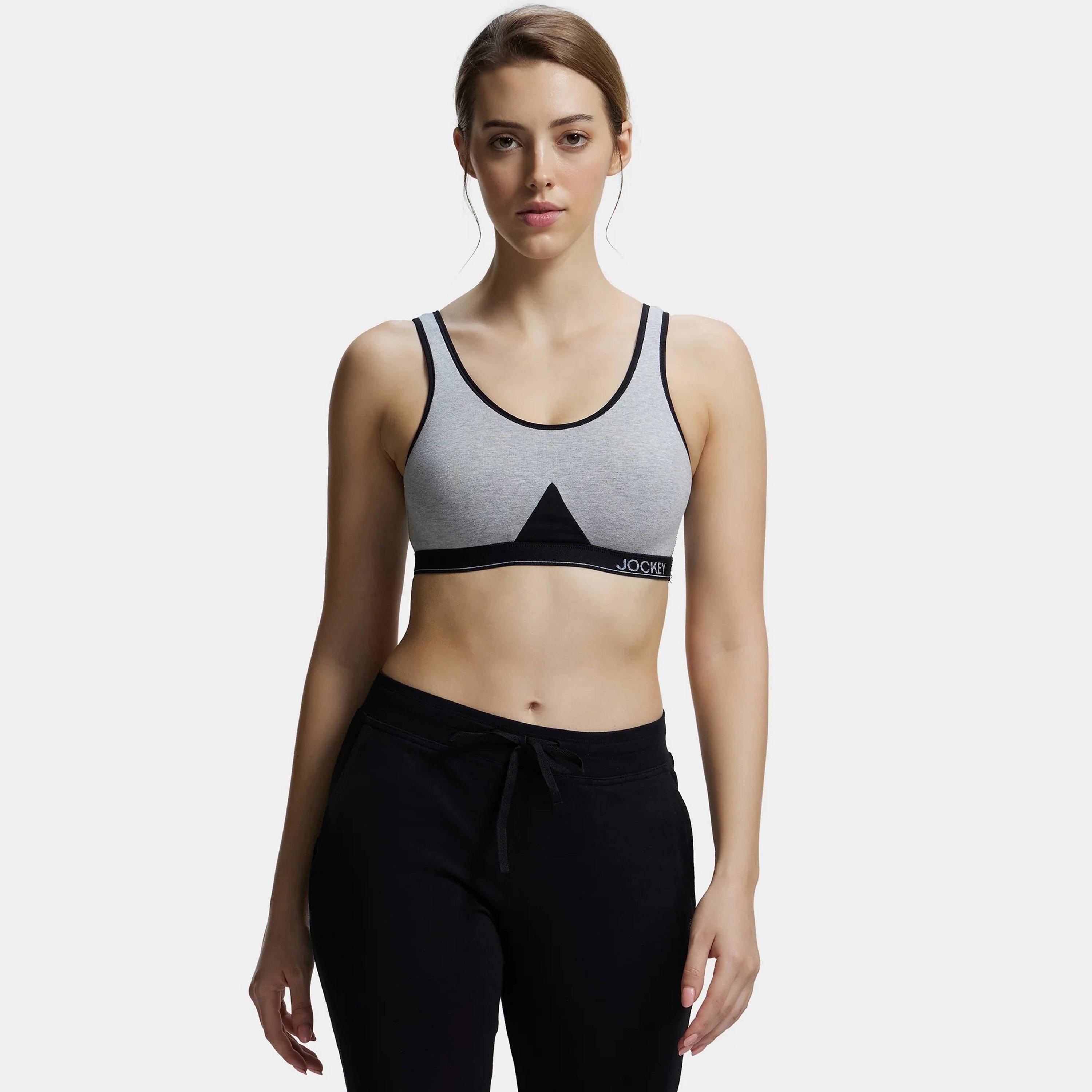 Jockey Plain Non-Padded Non-Wired Women's Sports Bra-sports-women-clothing-sportsbras-image-1