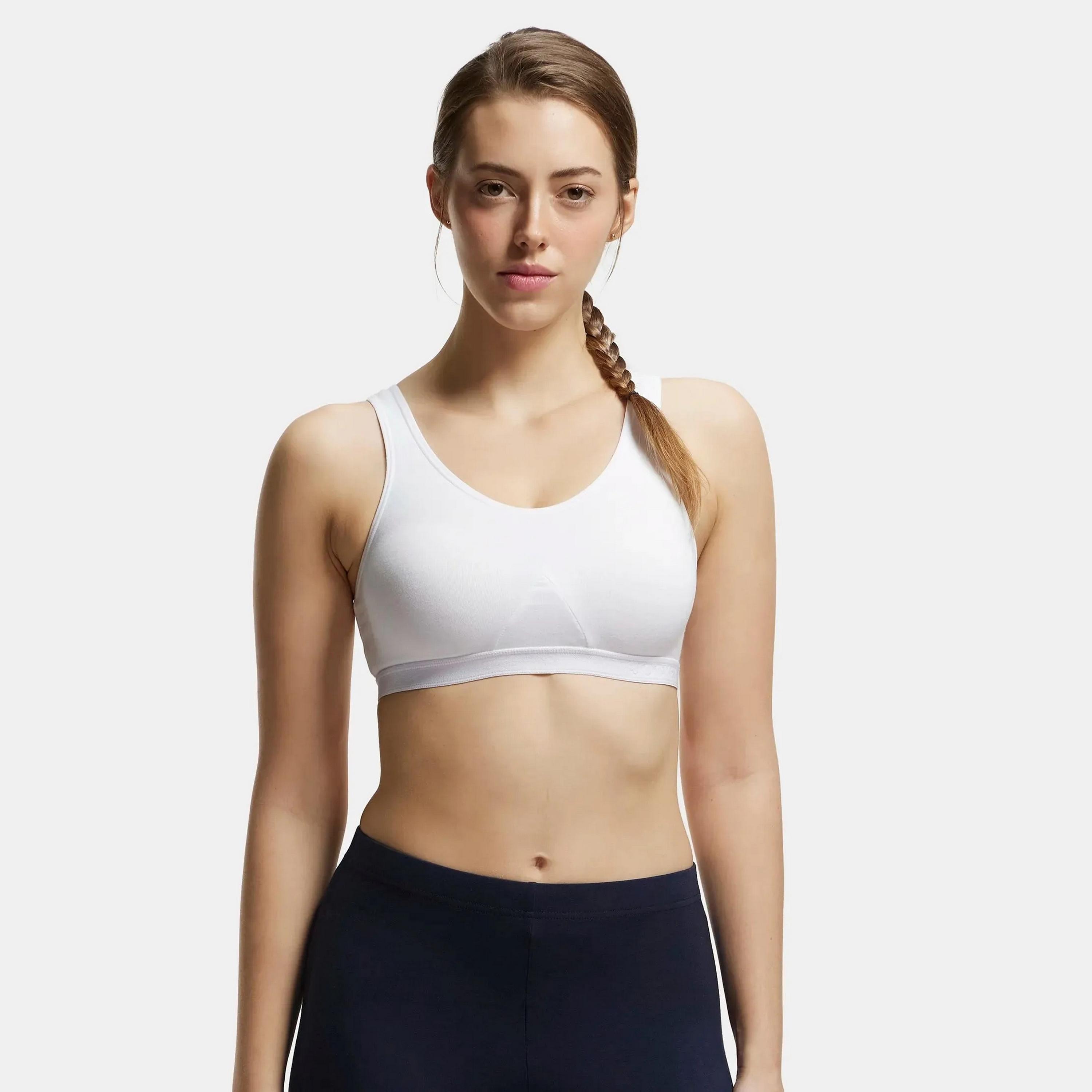 Jockey Plain Non-Padded Non-Wired Women's Sports Bra-women-clothing-sportswearandactivewear-sportsbras-image-1
