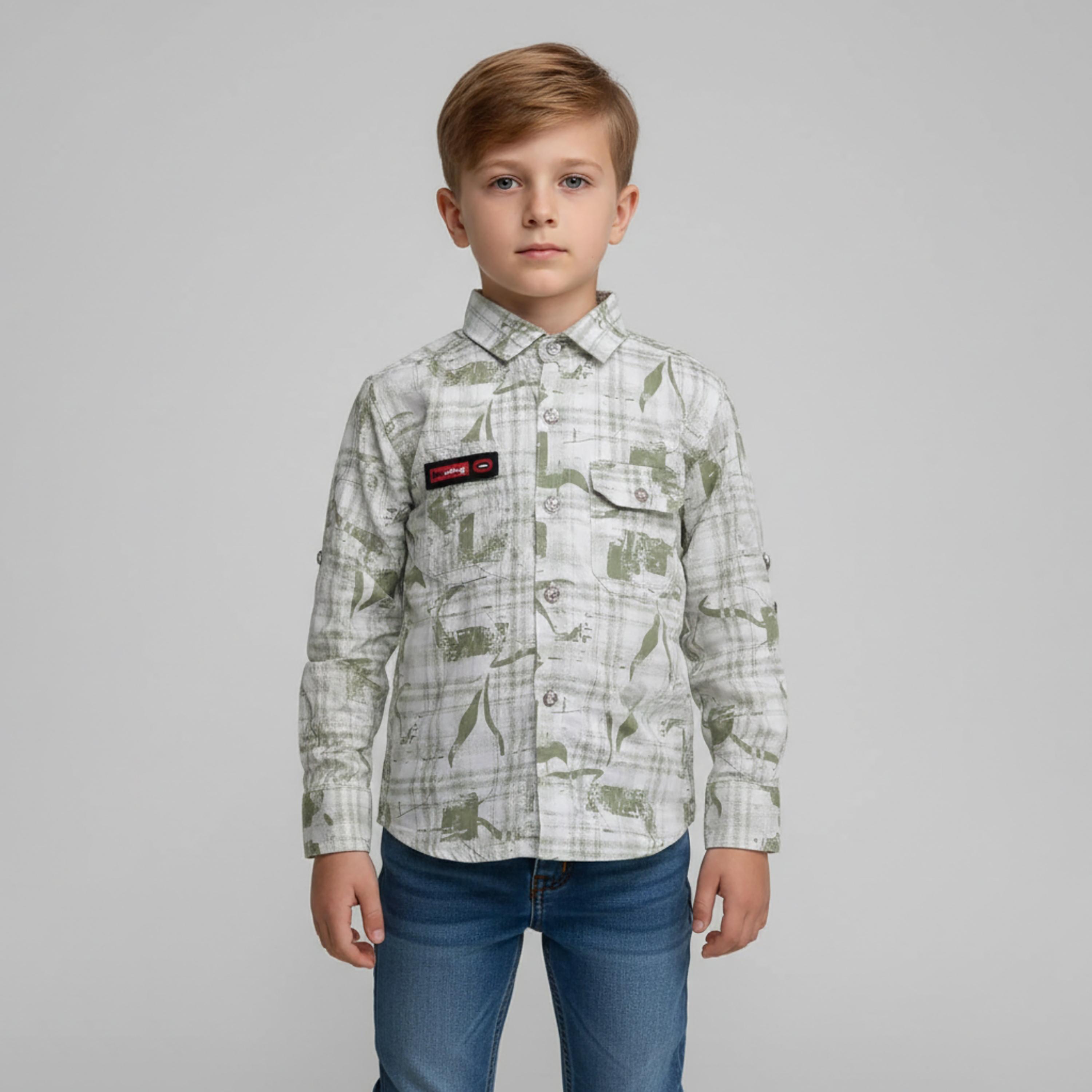 قميص كاجوال بأكمام طويلة وطبعات تجريدية من بيبيكلو-boys-clothing-shirts-image-1