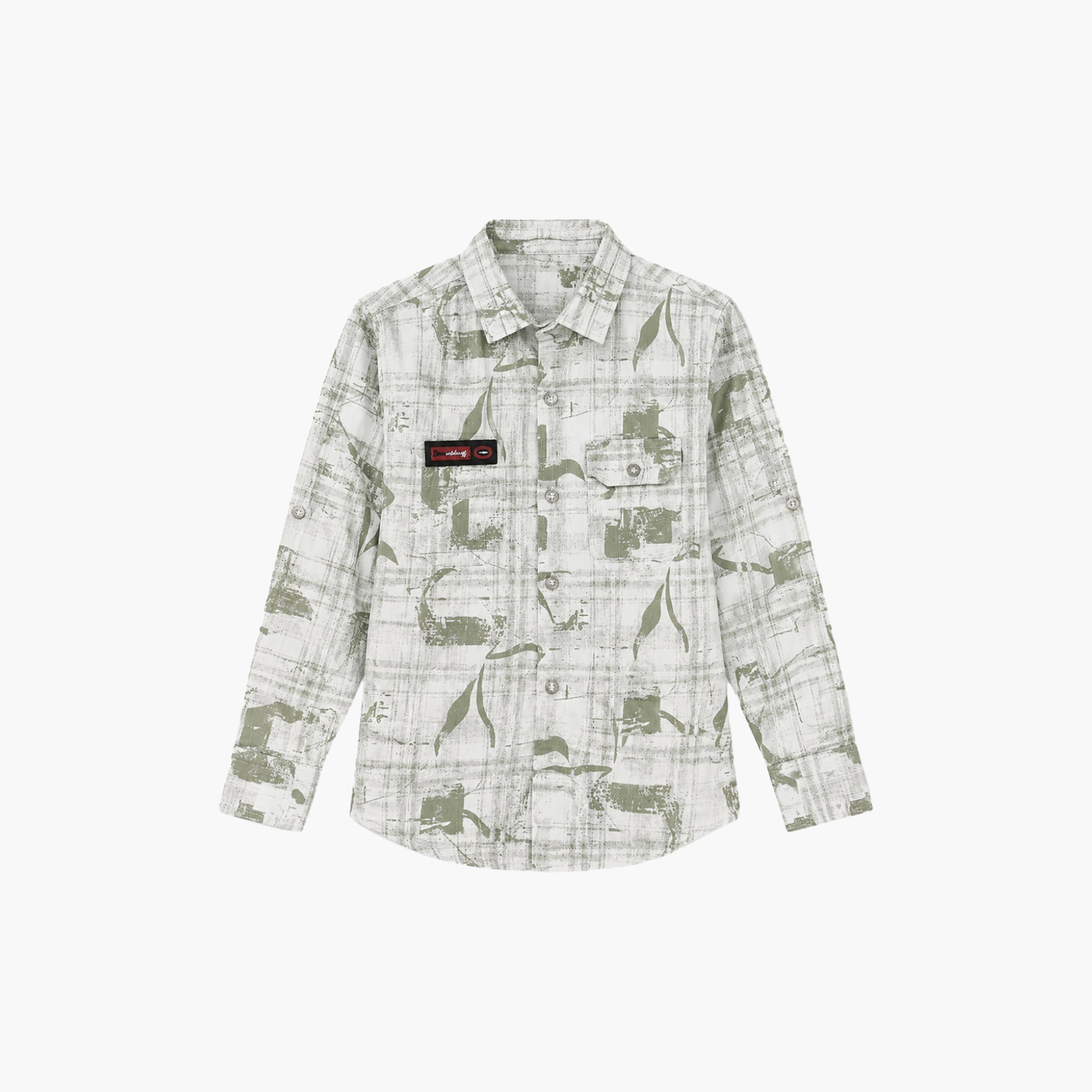 قميص كاجوال بأكمام طويلة وطبعات تجريدية من بيبيكلو-boys-clothing-shirts-image-6