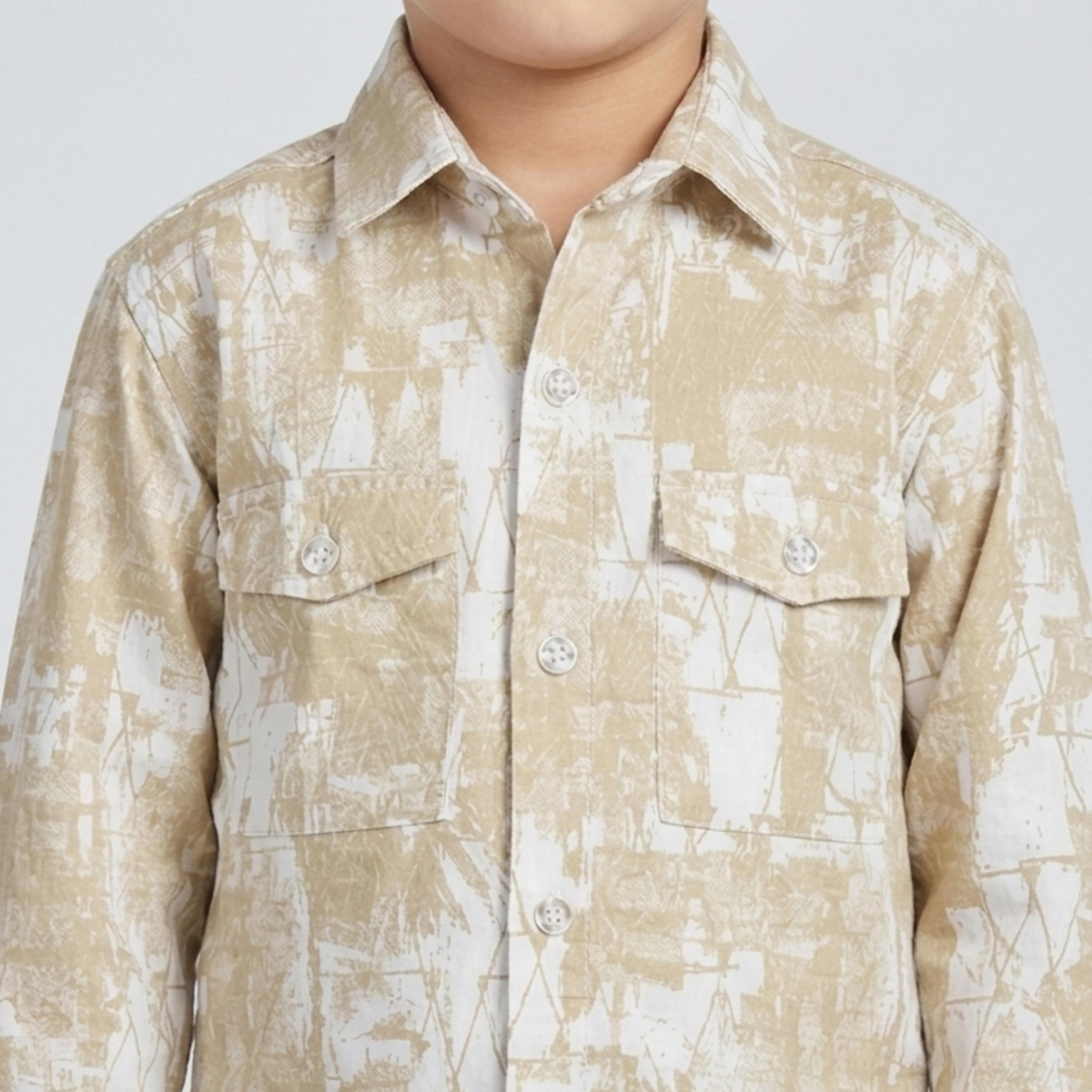 Babyqlo Abstract Long Sleeves Casual Shirt-boys-clothing-shirts-image-5