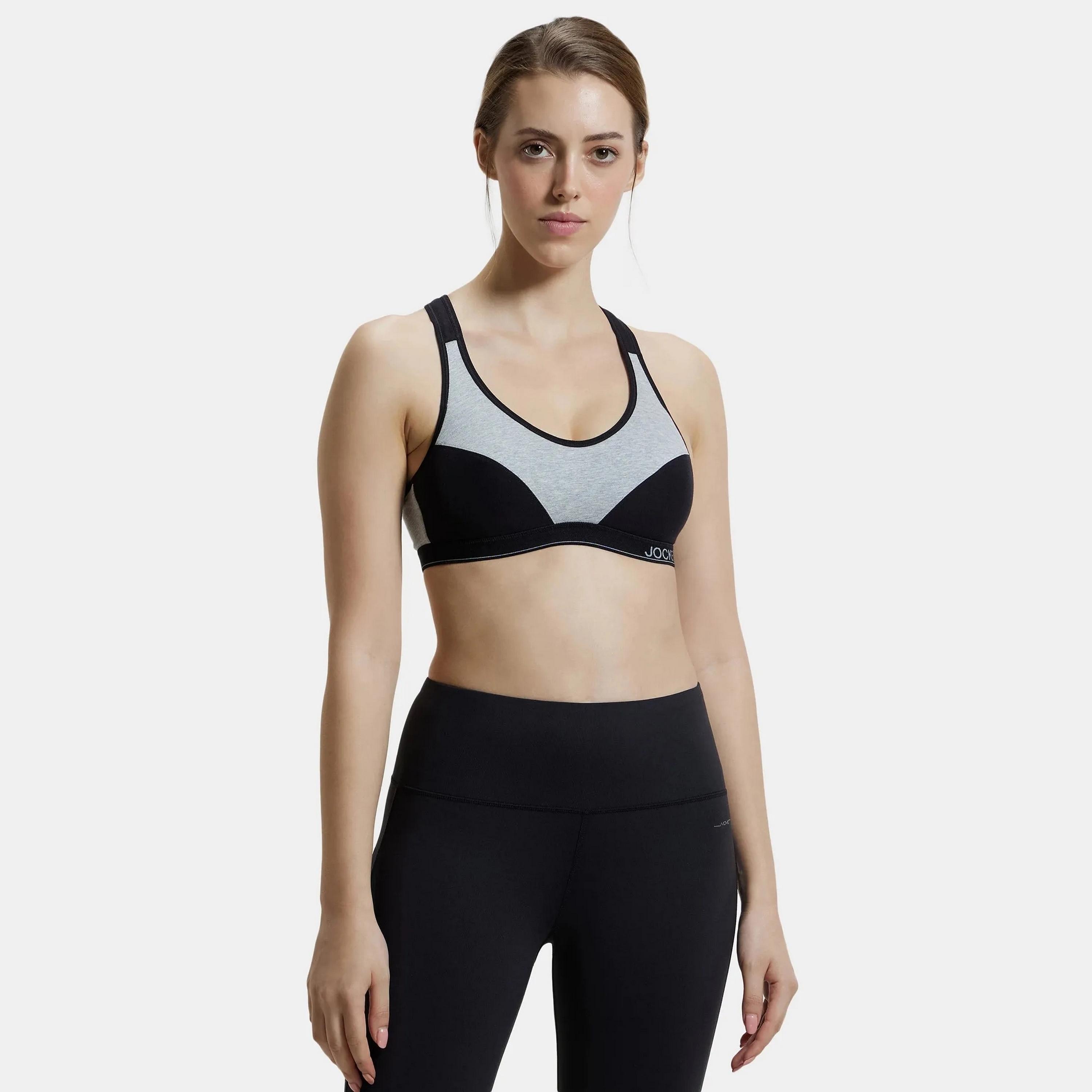 حمالة صدر رياضية نسائية ملونة غير مبطنة بدون أسلاك من جوكي-women-clothing-sportswearandactivewear-sportsbras-image-3