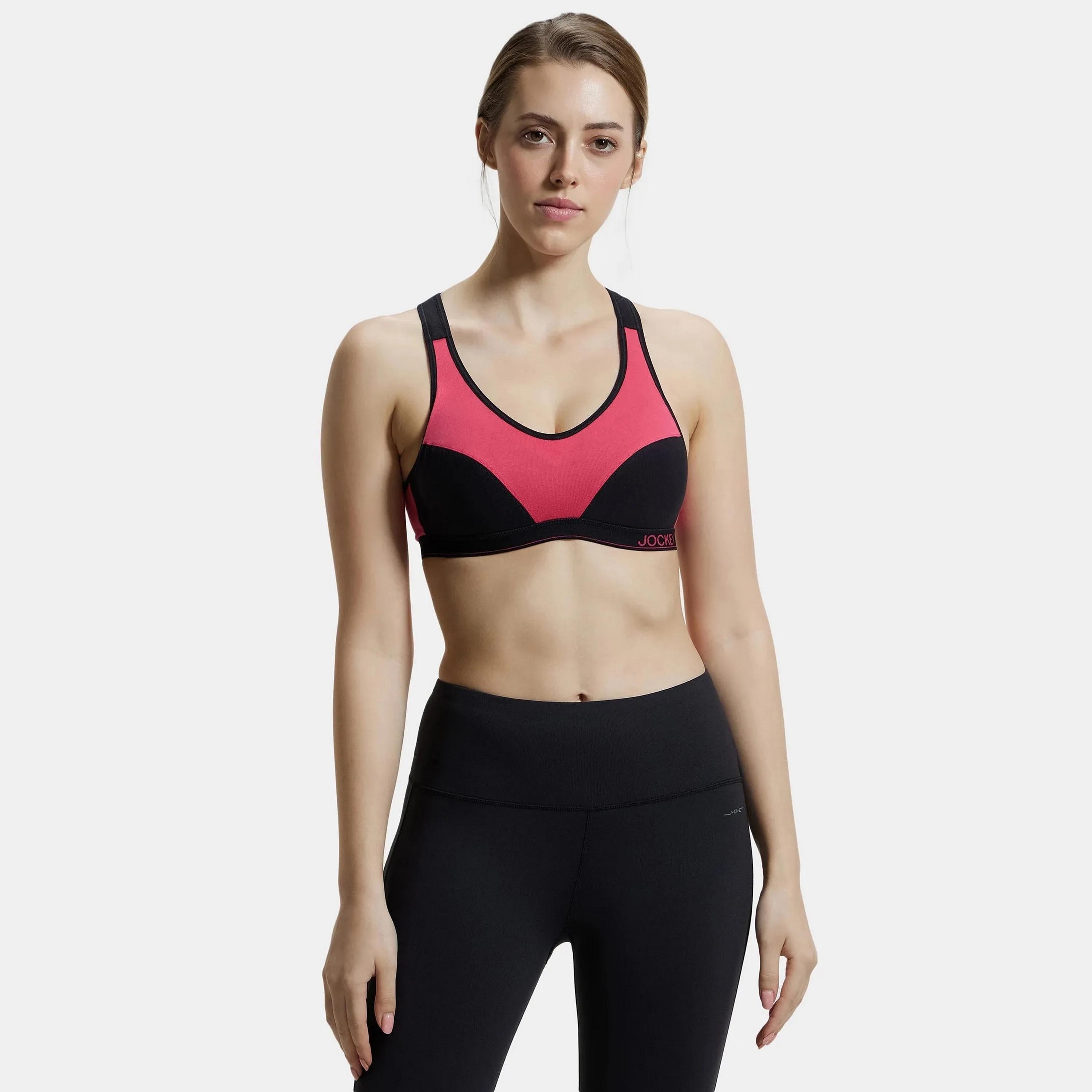 حمالة صدر رياضية نسائية ملونة غير مبطنة بدون أسلاك من جوكي-women-clothing-sportswearandactivewear-sportsbras-image-6