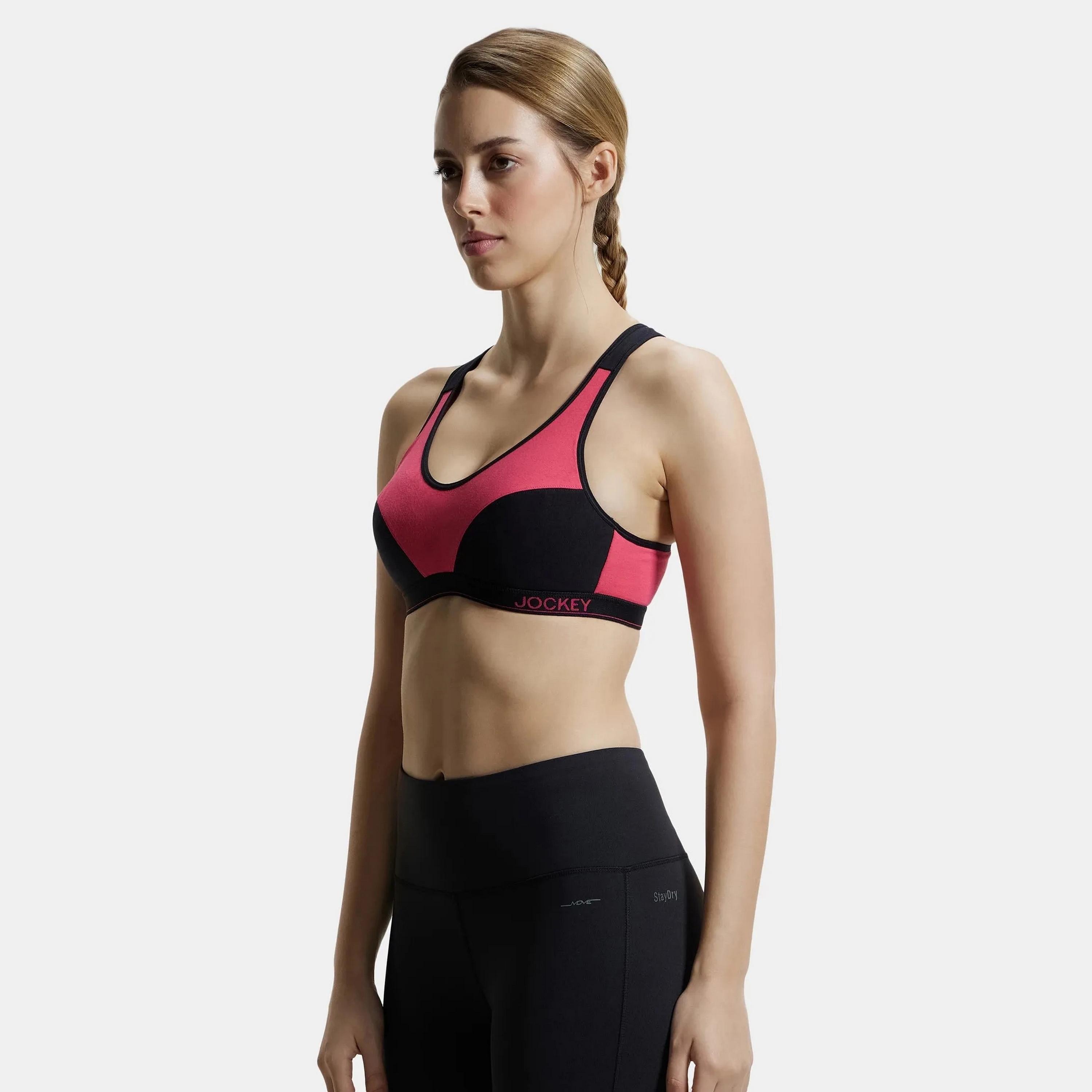حمالة صدر رياضية نسائية ملونة غير مبطنة بدون أسلاك من جوكي-women-clothing-sportswearandactivewear-sportsbras-image-8