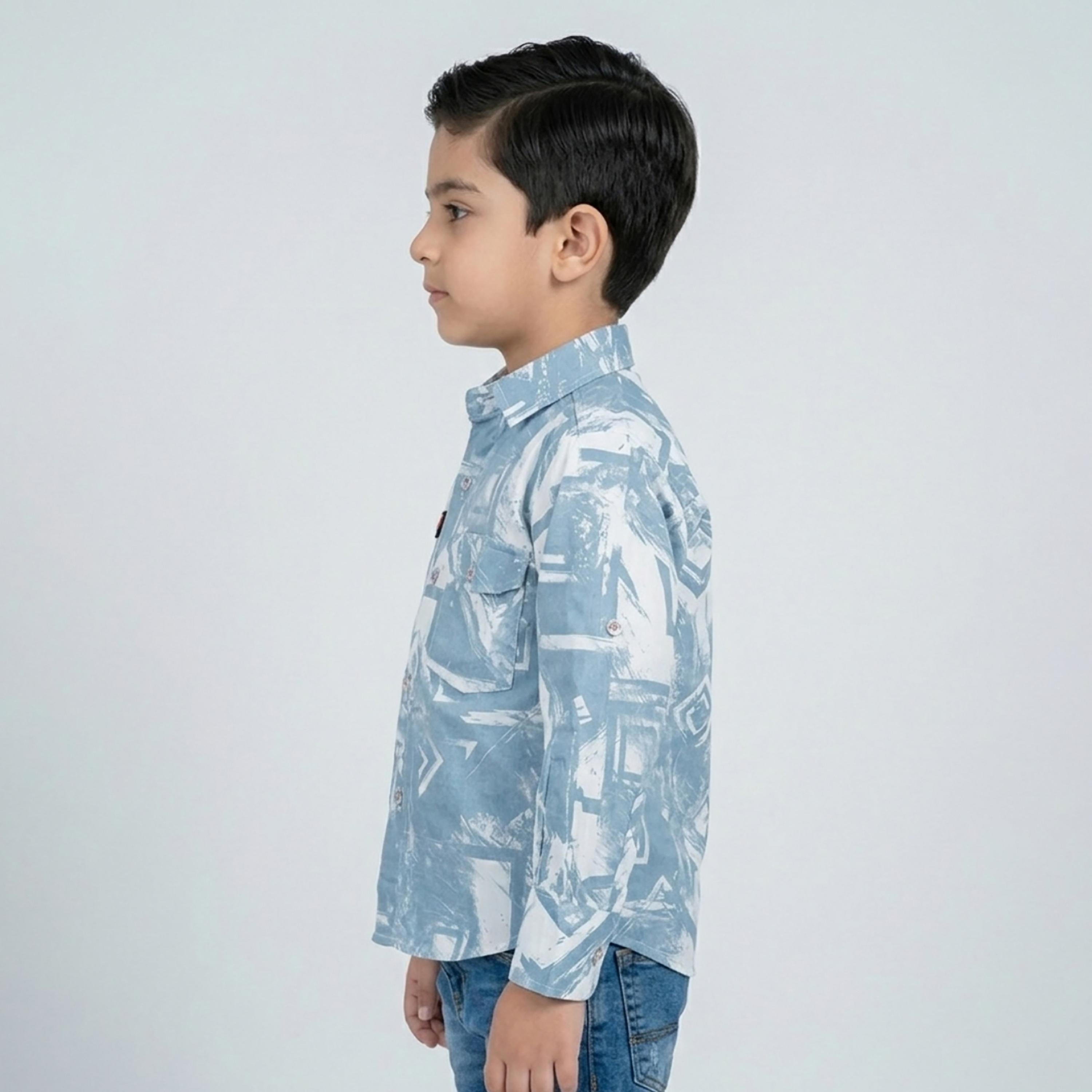 Babyqlo Abstract Long Sleeves Casual Shirt-boys-clothing-shirts-image-2