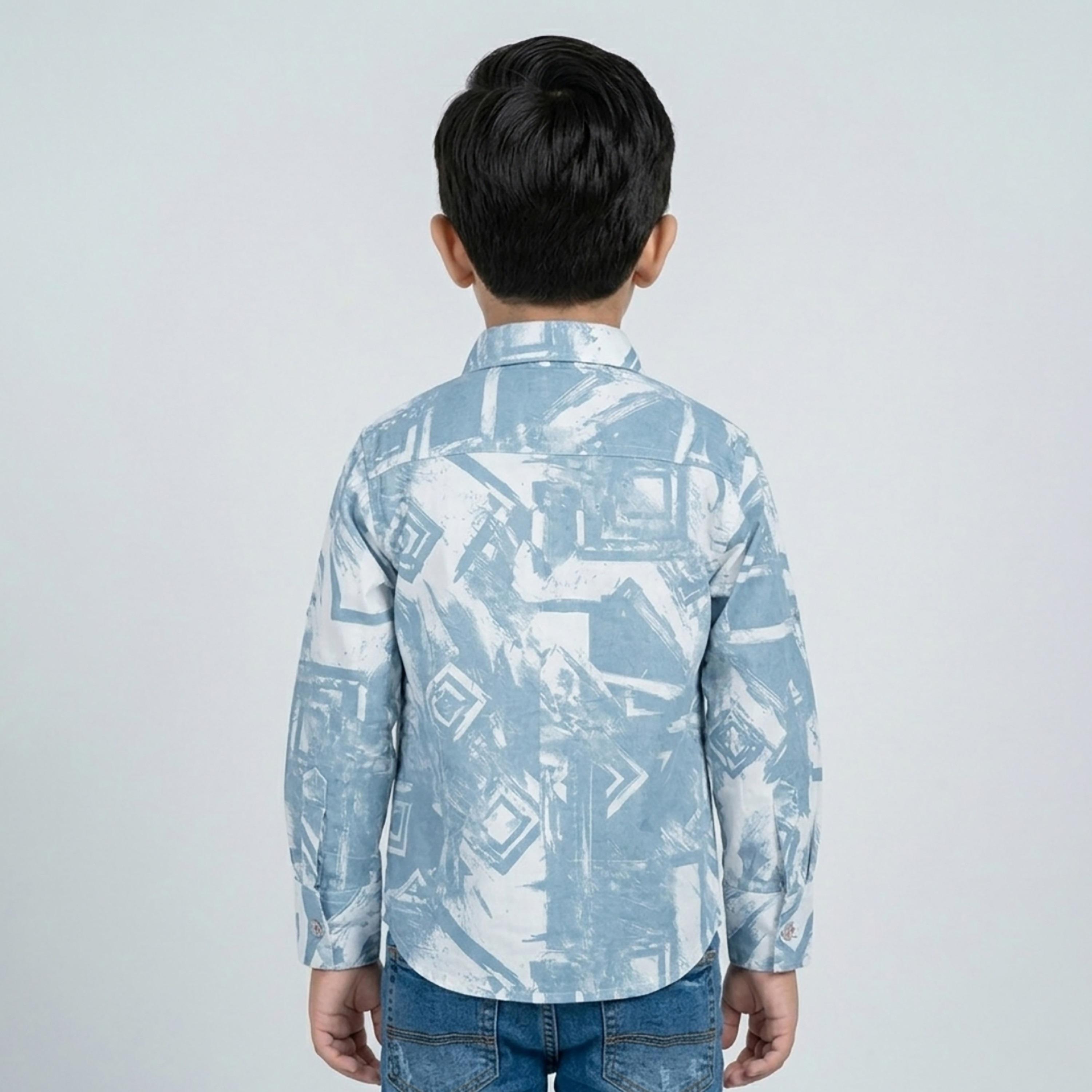 Babyqlo Abstract Long Sleeves Casual Shirt-boys-clothing-shirts-image-3