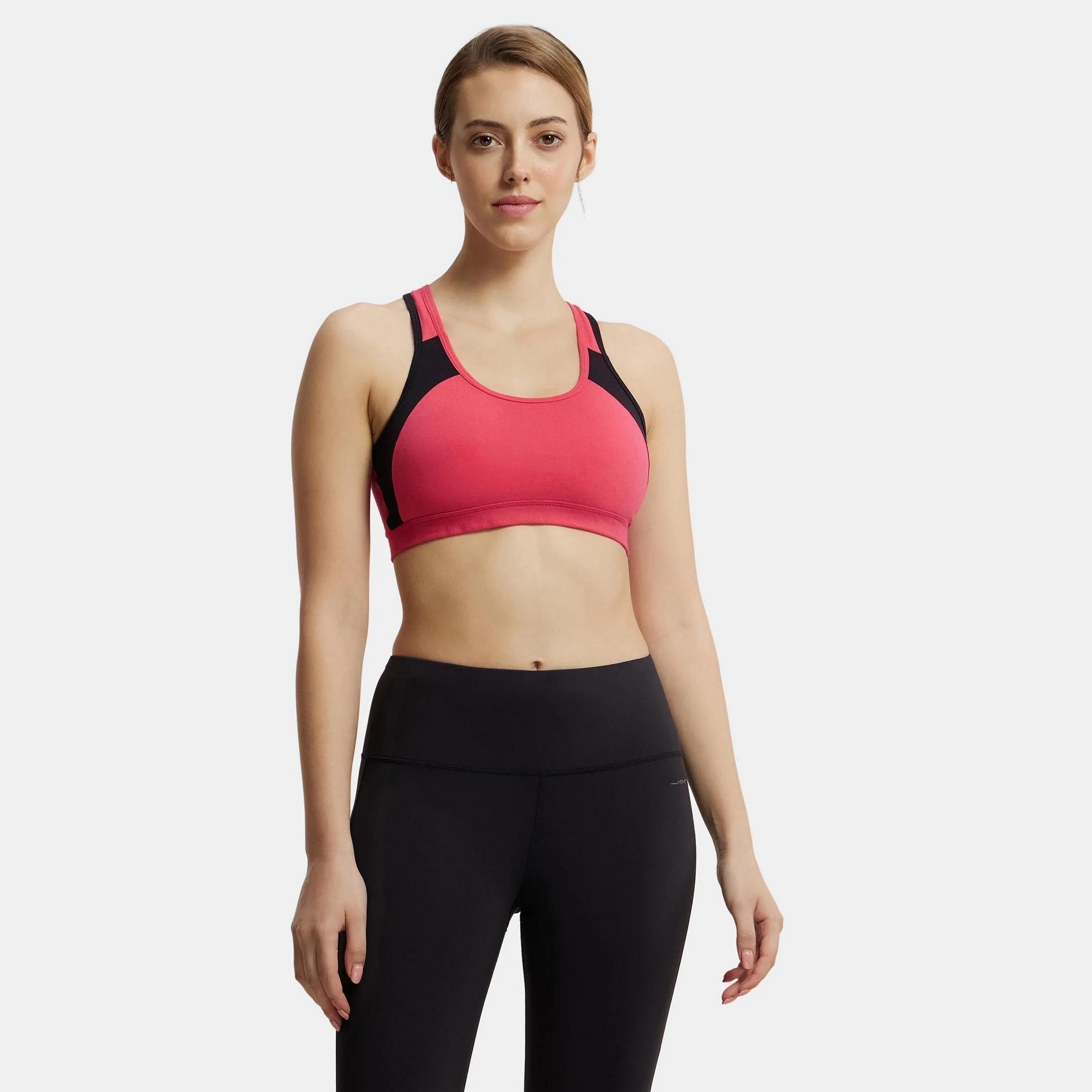 حمالة صدر رياضية نسائية ملونة غير مبطنة بدون أسلاك من جوكي-women-clothing-sportswearandactivewear-sportsbras-image-6