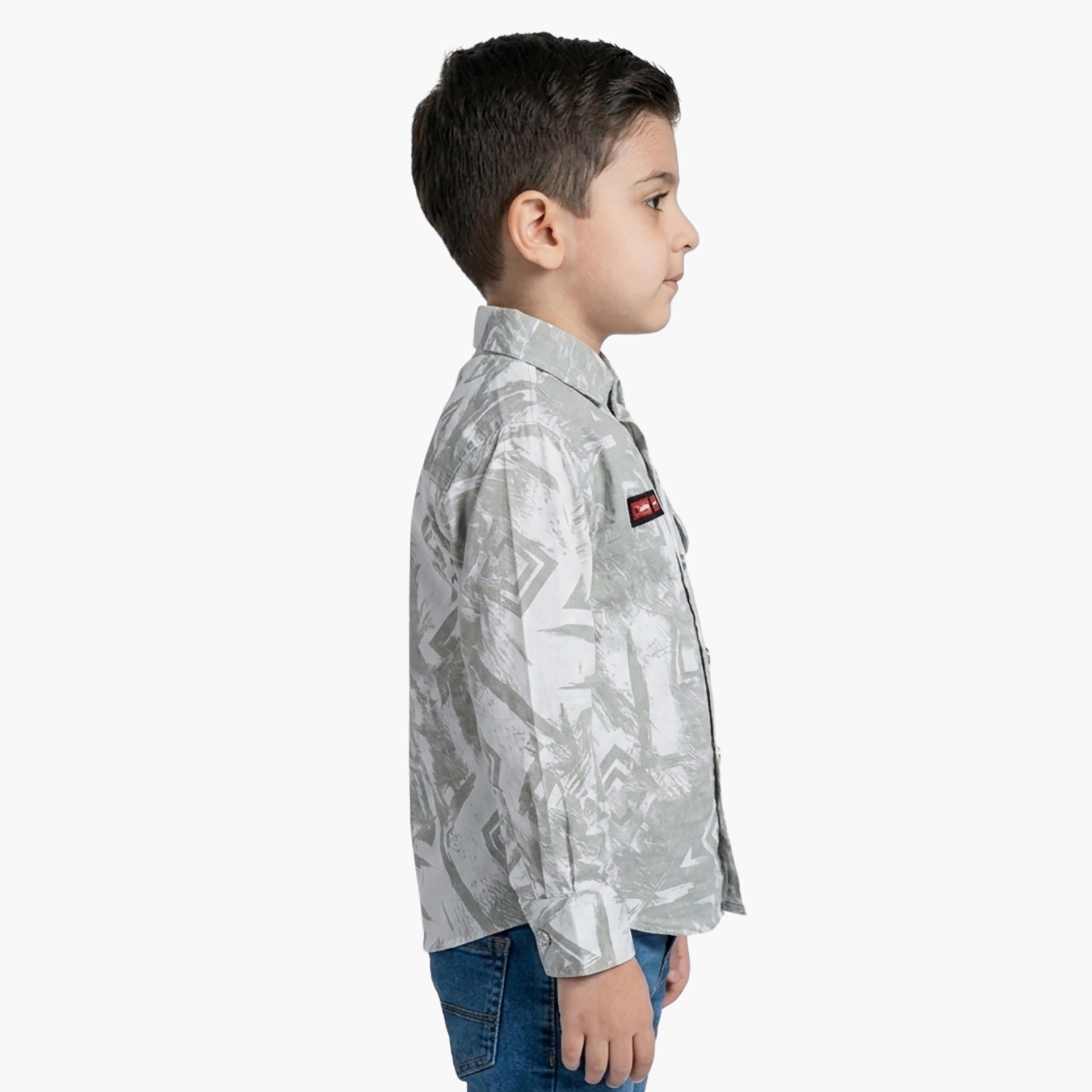 Babyqlo Abstract Long Sleeves Casual Shirt-boys-clothing-shirts-image-2