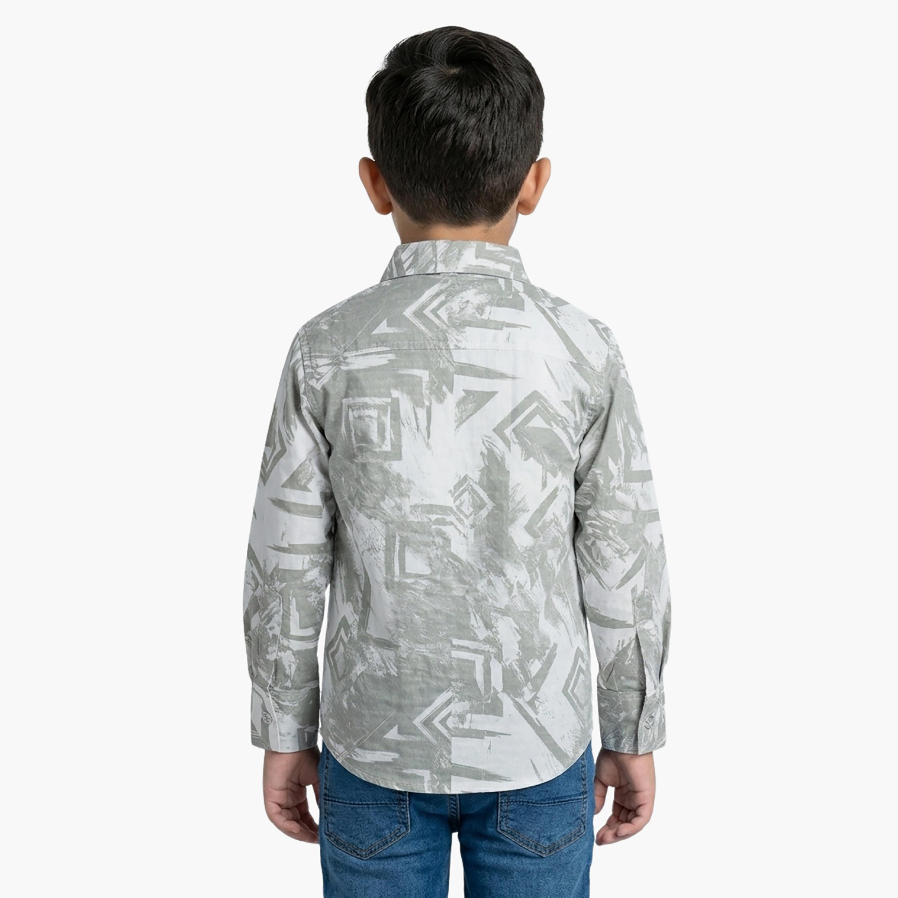 Babyqlo Abstract Long Sleeves Casual Shirt-boys-clothing-shirts-image-3