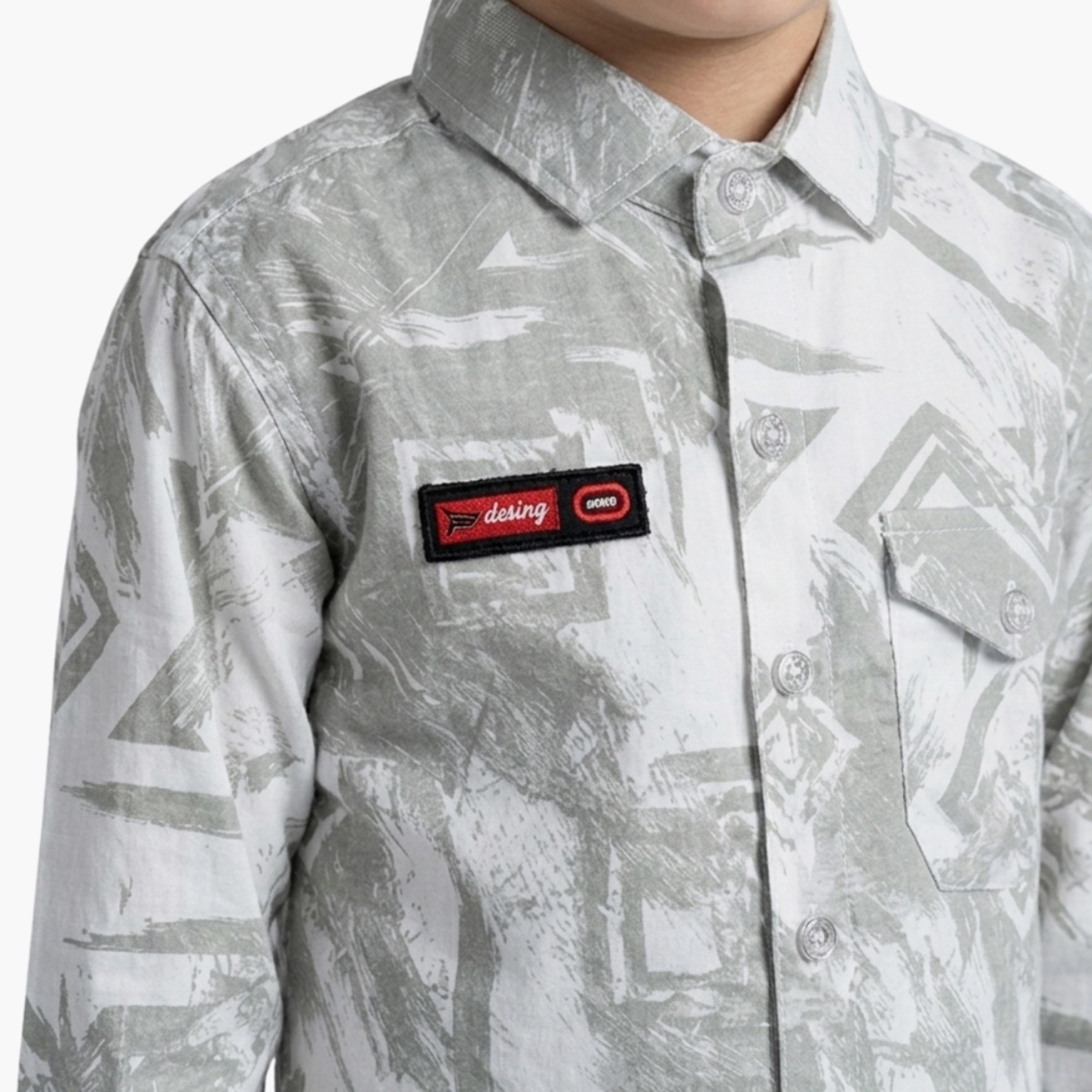 Babyqlo Abstract Long Sleeves Casual Shirt-boys-clothing-shirts-image-5