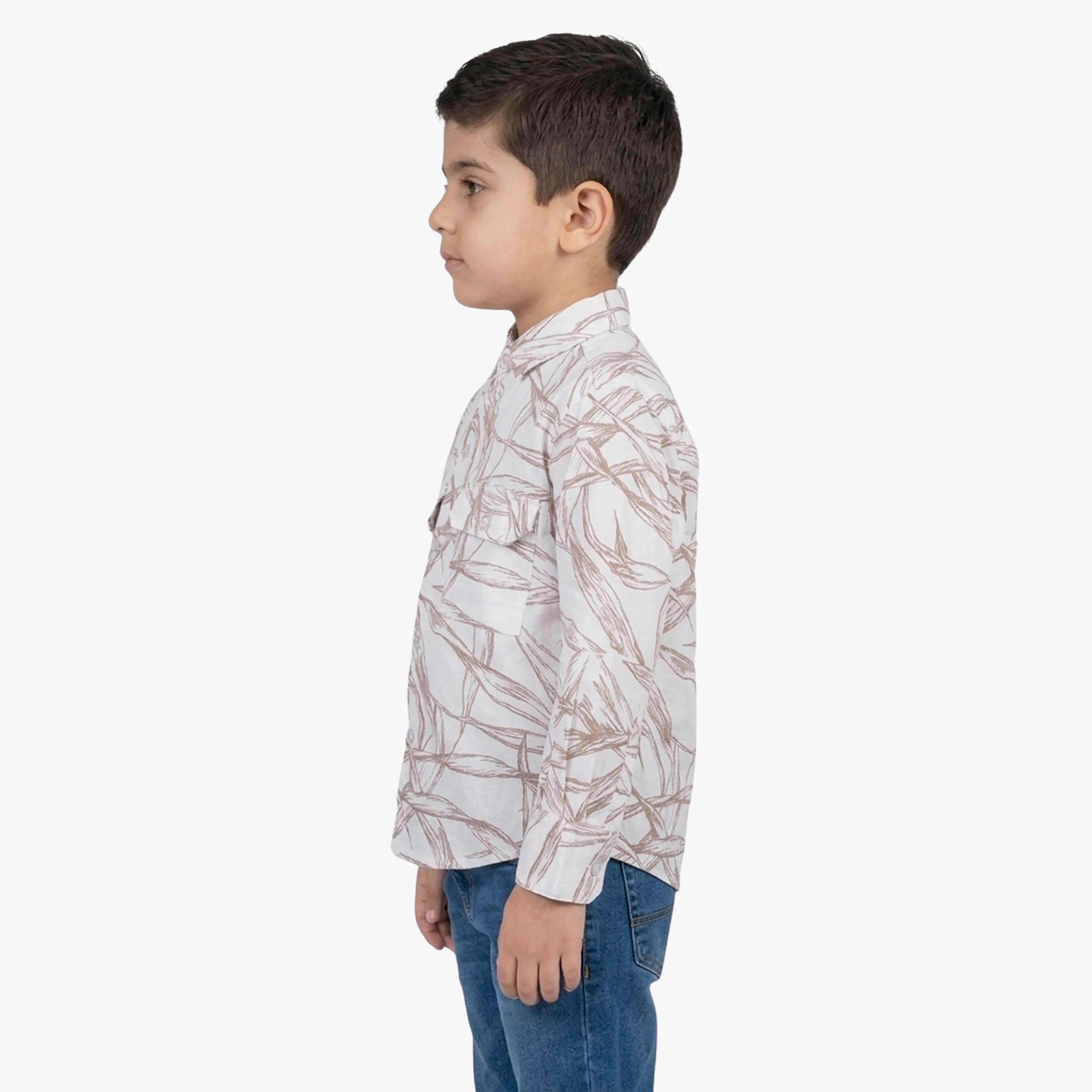Babyqlo Printed Long Sleeves Casual Shirt-boys-clothing-shirts-image-2