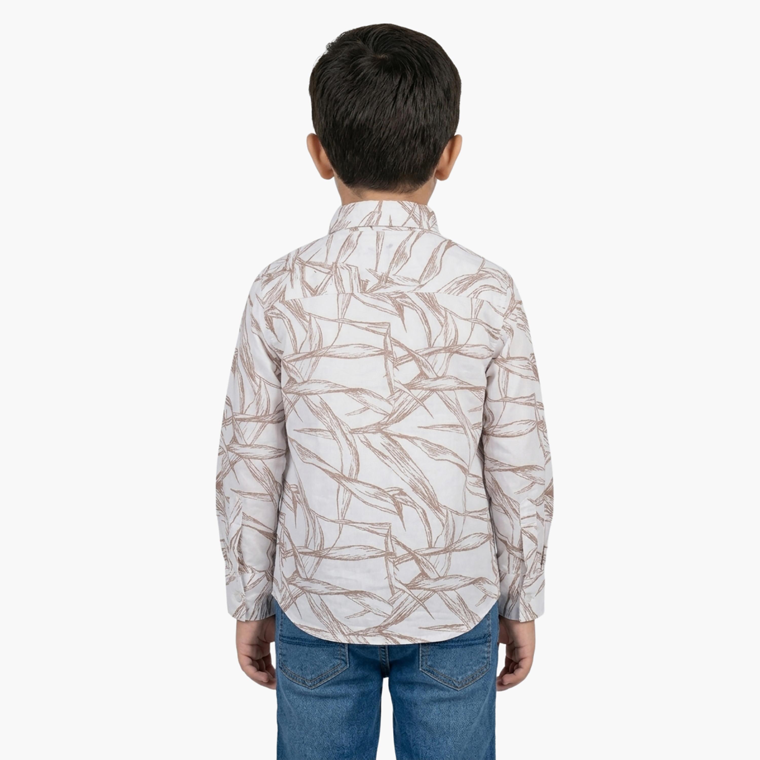 Babyqlo Printed Long Sleeves Casual Shirt-boys-clothing-shirts-image-3