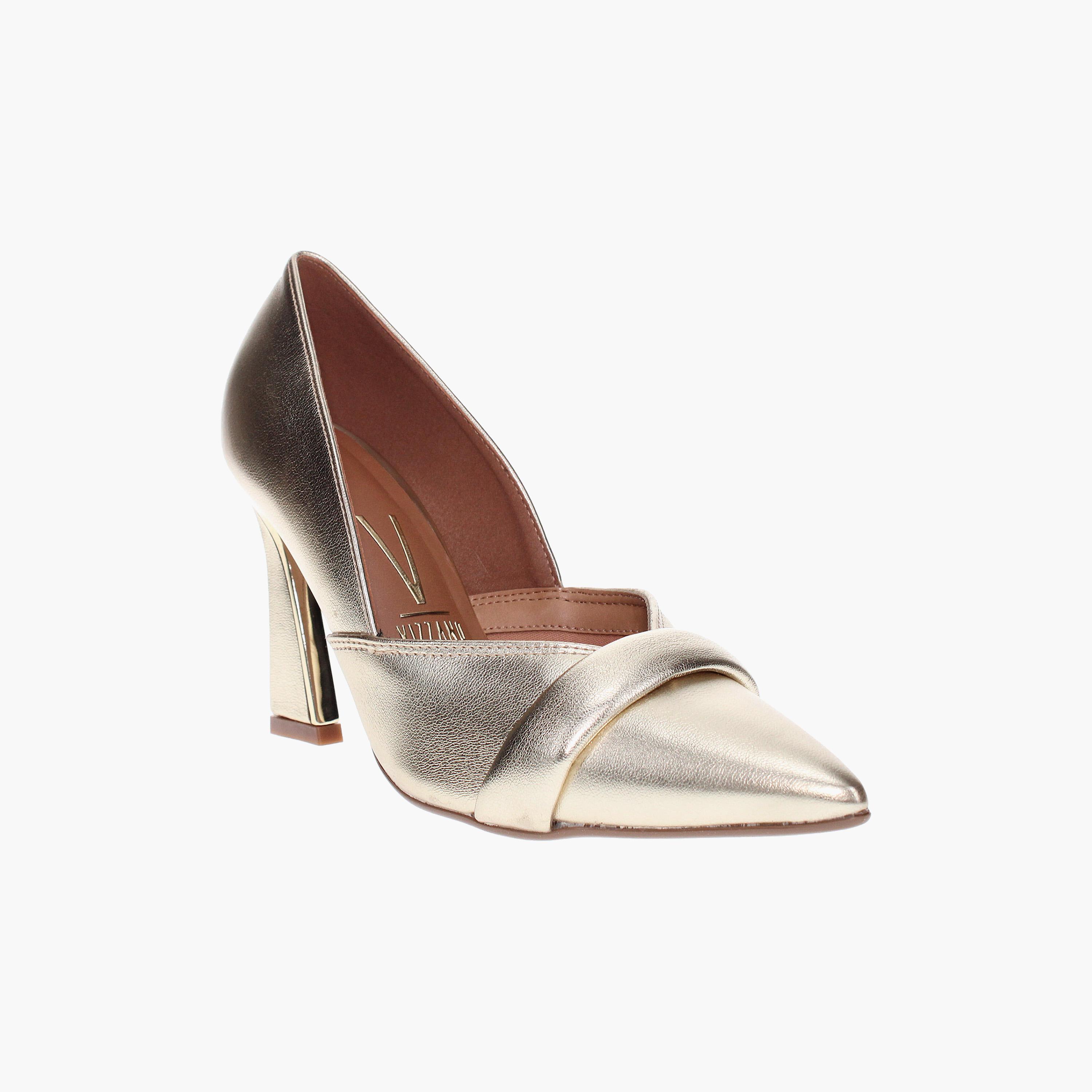 حذاء نسائي من فيزانو بكعب بلوك معدني ومقدمة مدببة | 1388-211-25273-women-shoes-heels-image-1
