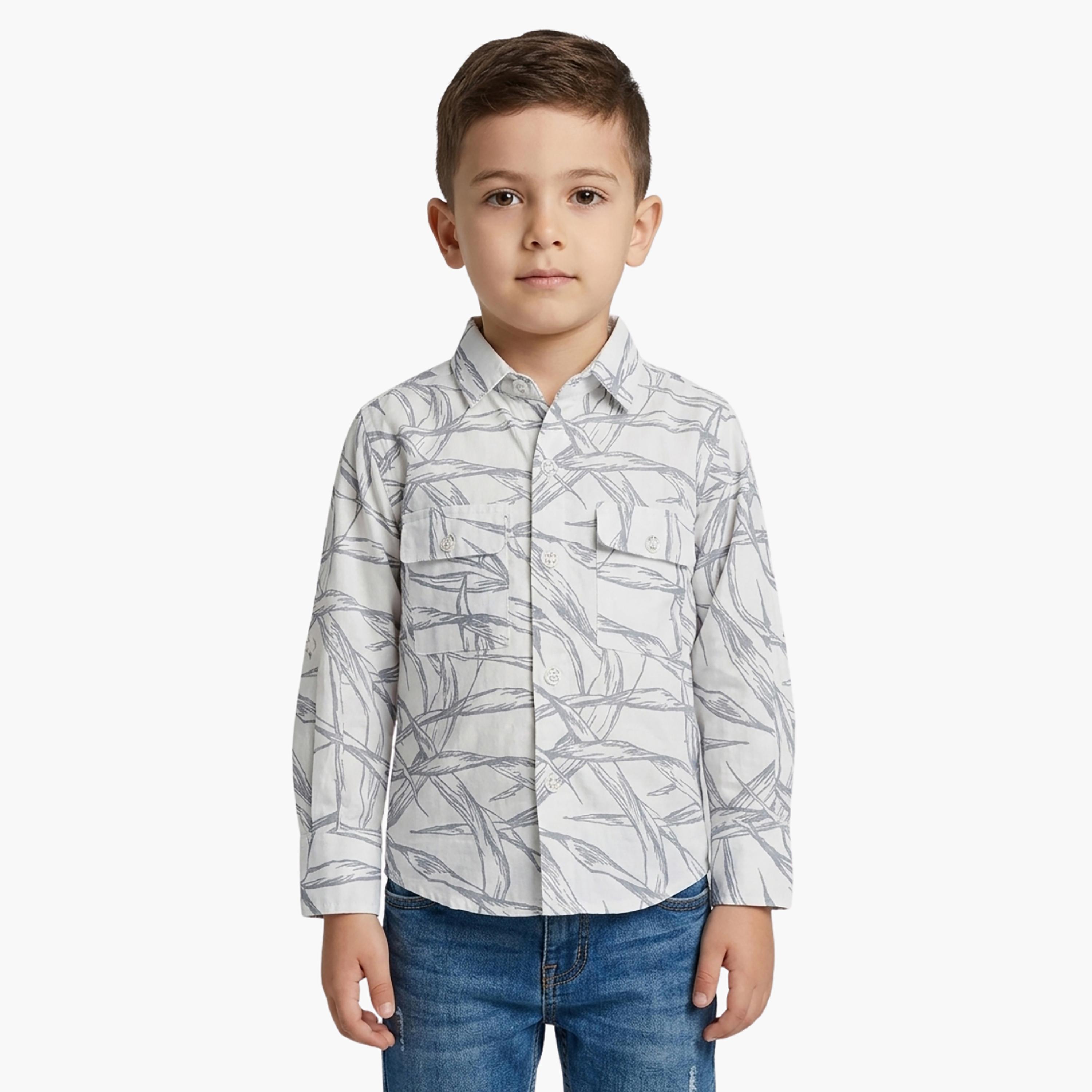 Babyqlo Printed Long Sleeves Casual Shirt-boys-clothing-shirts-image-1