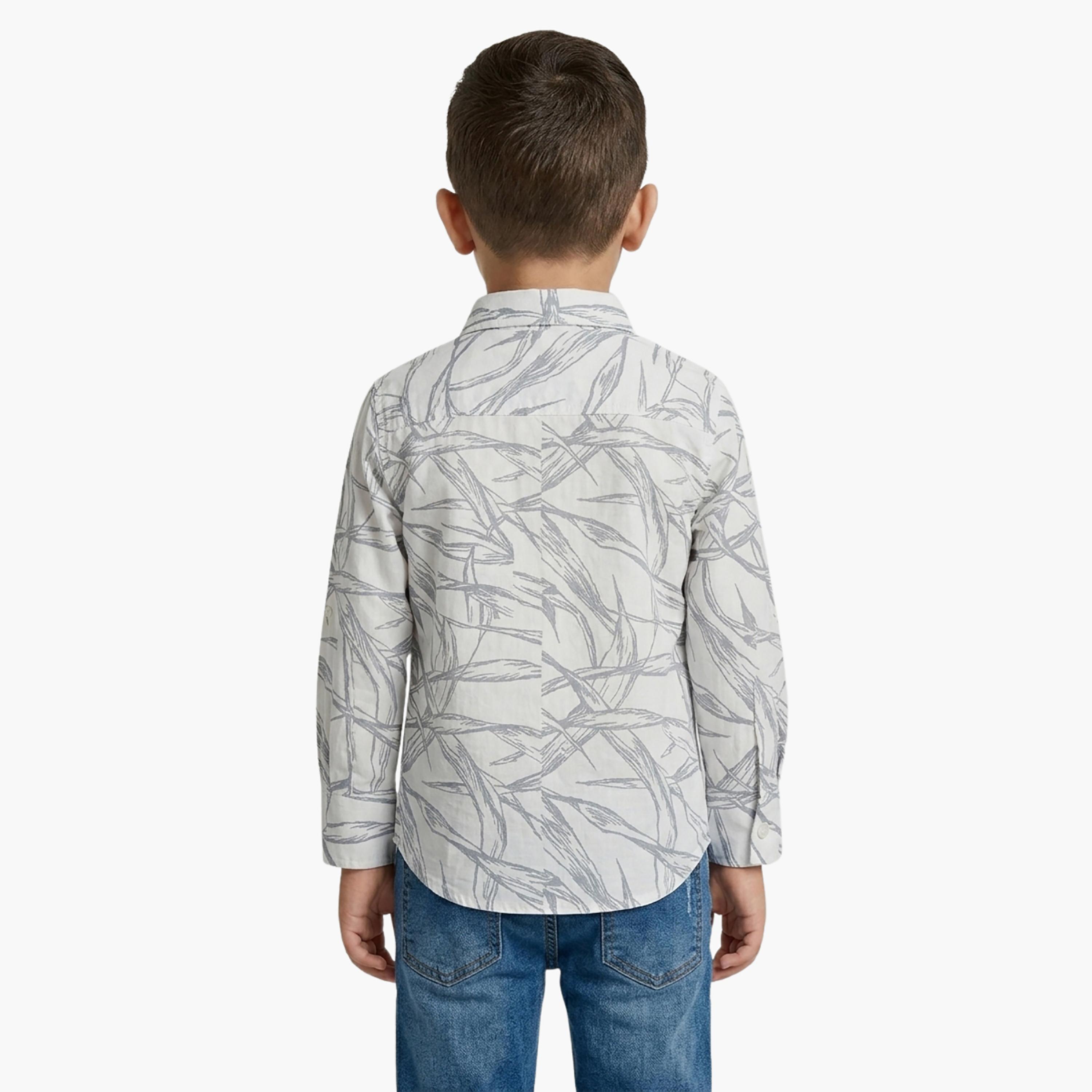 Babyqlo Printed Long Sleeves Casual Shirt-boys-clothing-shirts-image-3