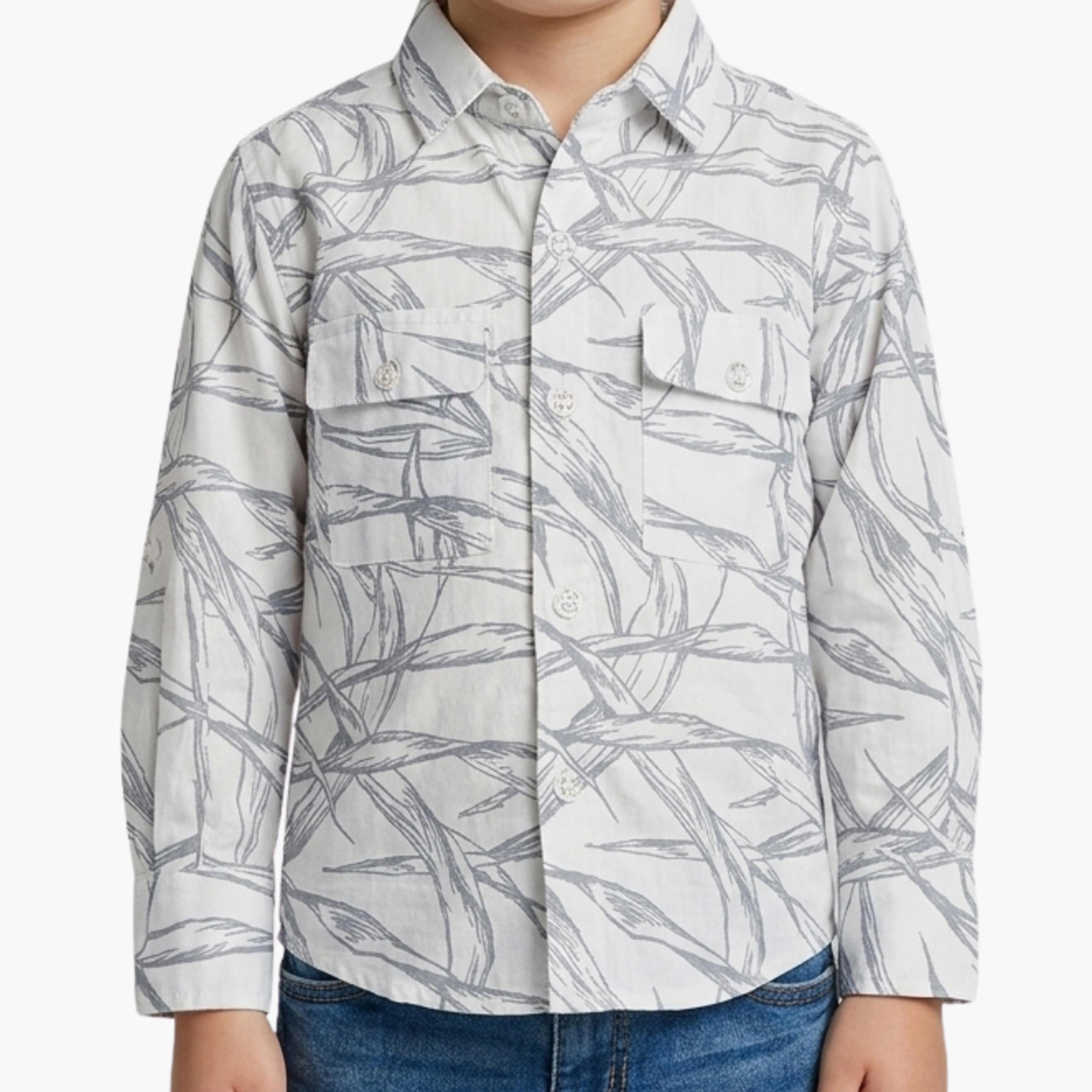 Babyqlo Printed Long Sleeves Casual Shirt-boys-clothing-shirts-image-5