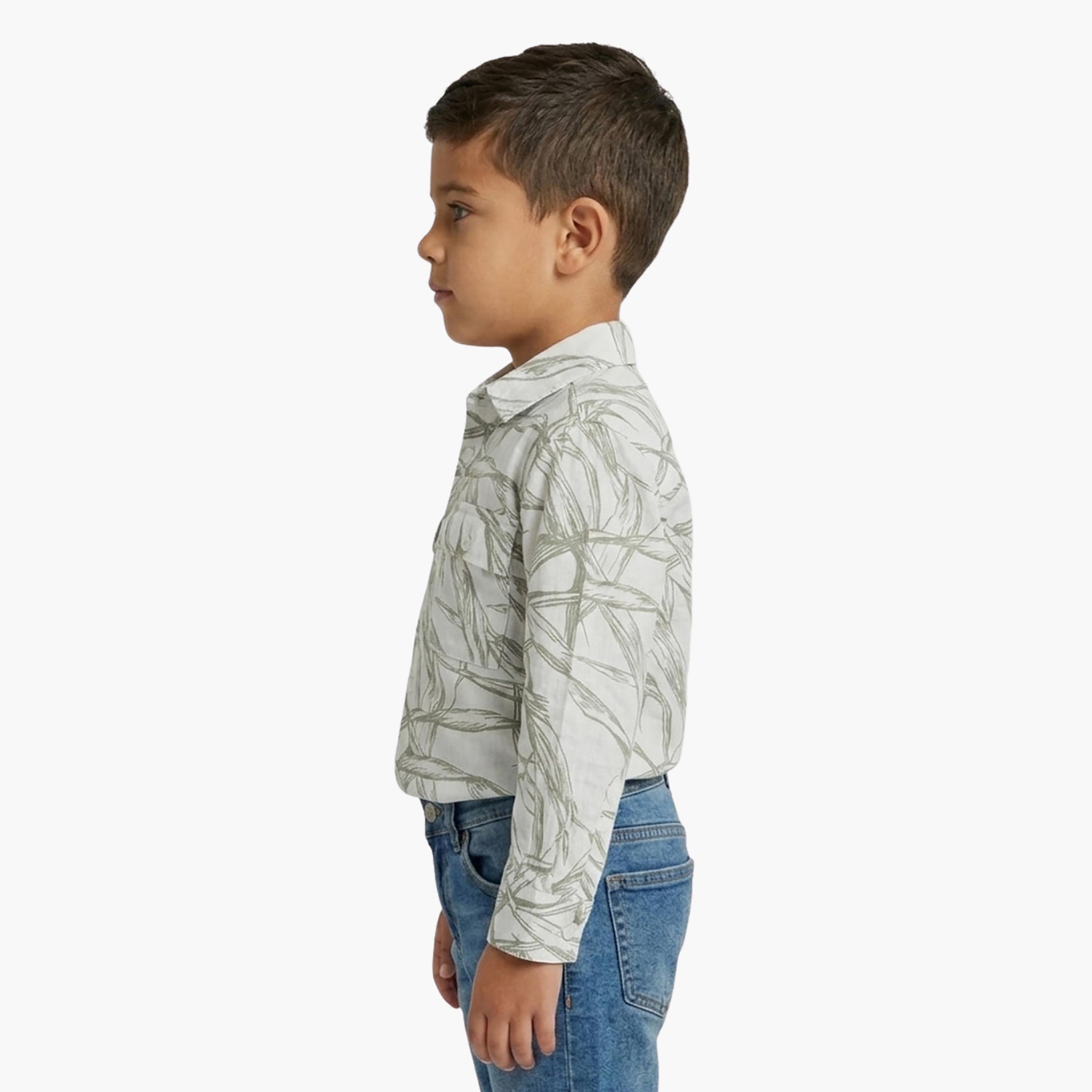 Babyqlo Printed Long Sleeves Casual Shirt-boys-clothing-shirts-image-2