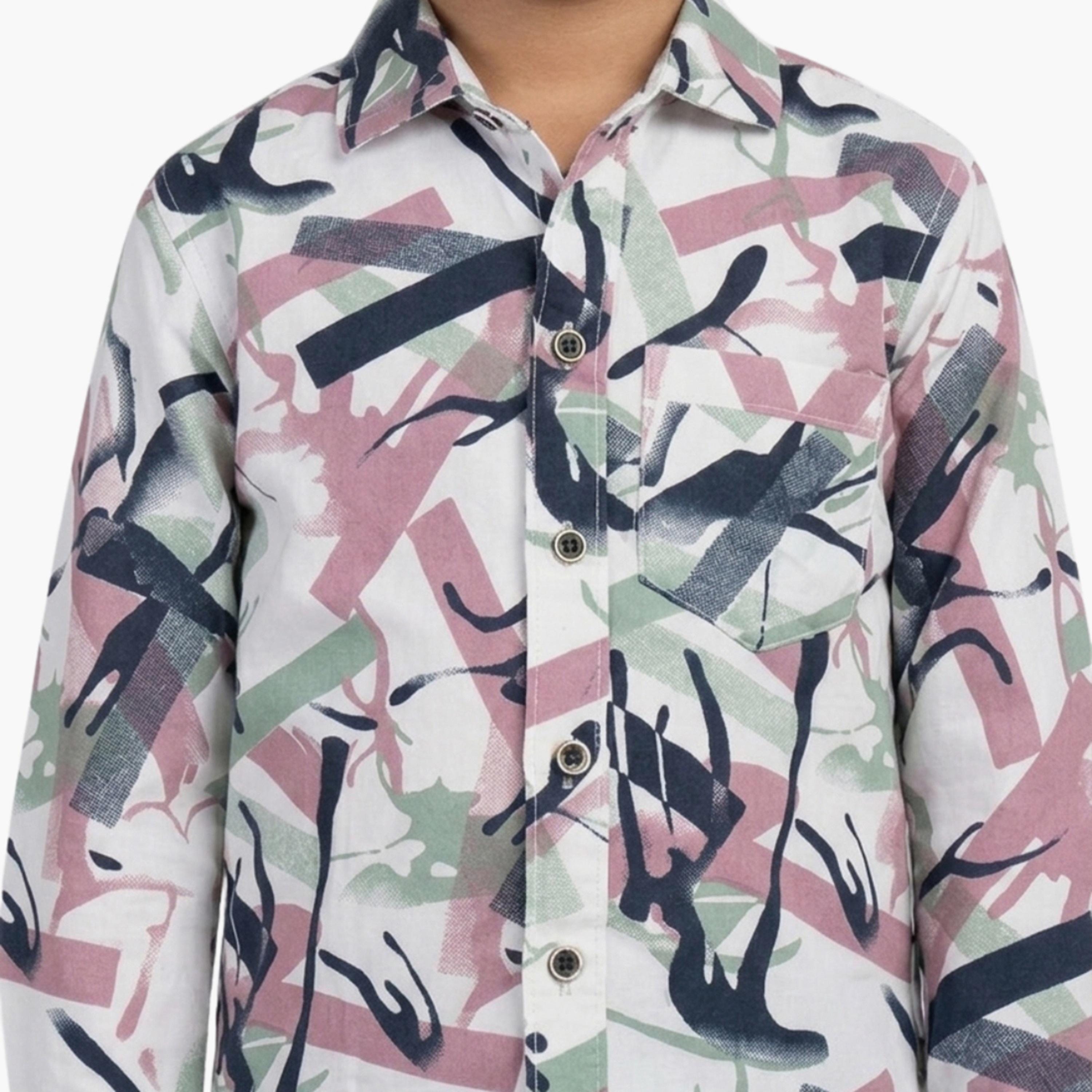 Babyqlo Abstract Long Sleeves Casual Shirt-boys-clothing-shirts-image-5