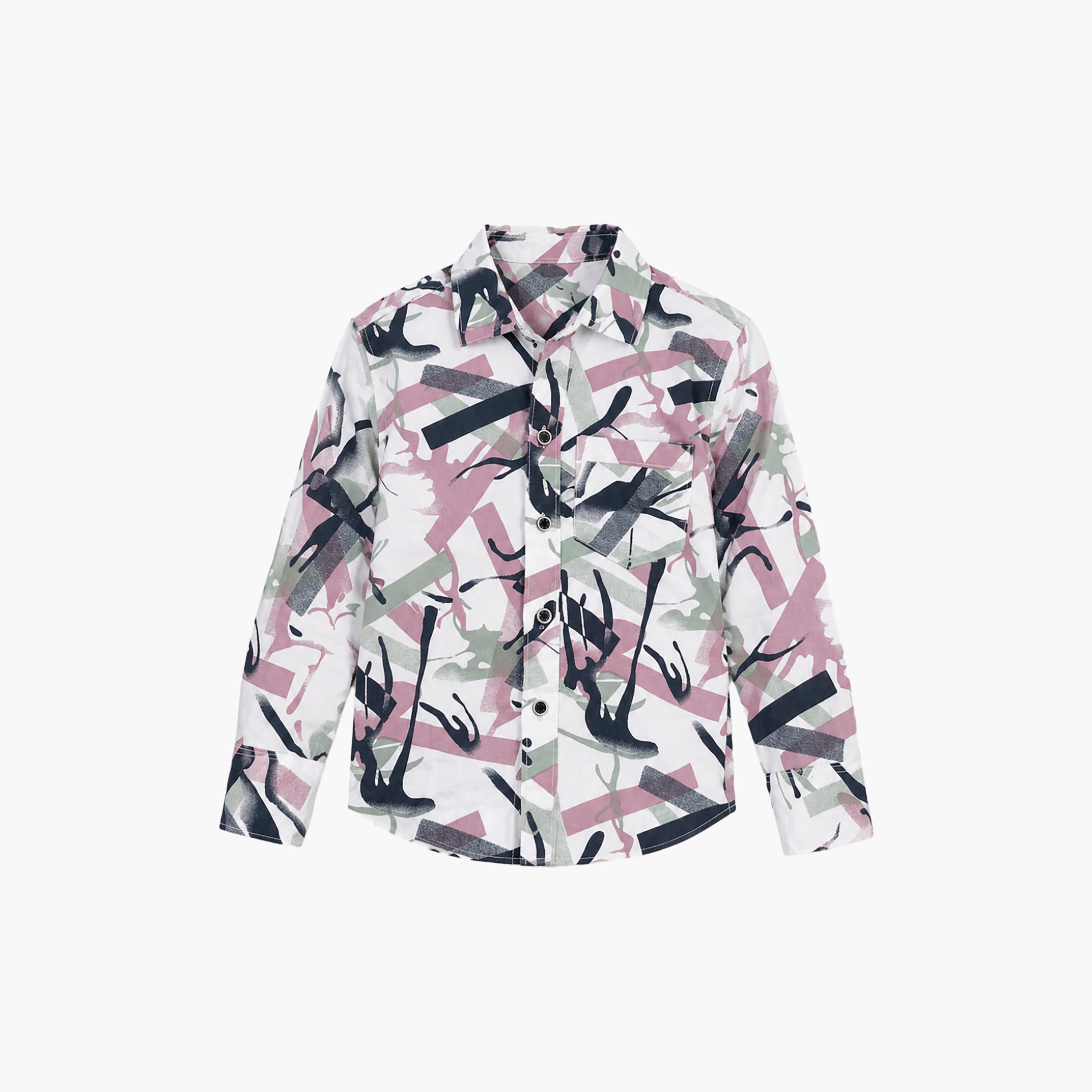 Babyqlo Abstract Long Sleeves Casual Shirt-boys-clothing-shirts-image-6