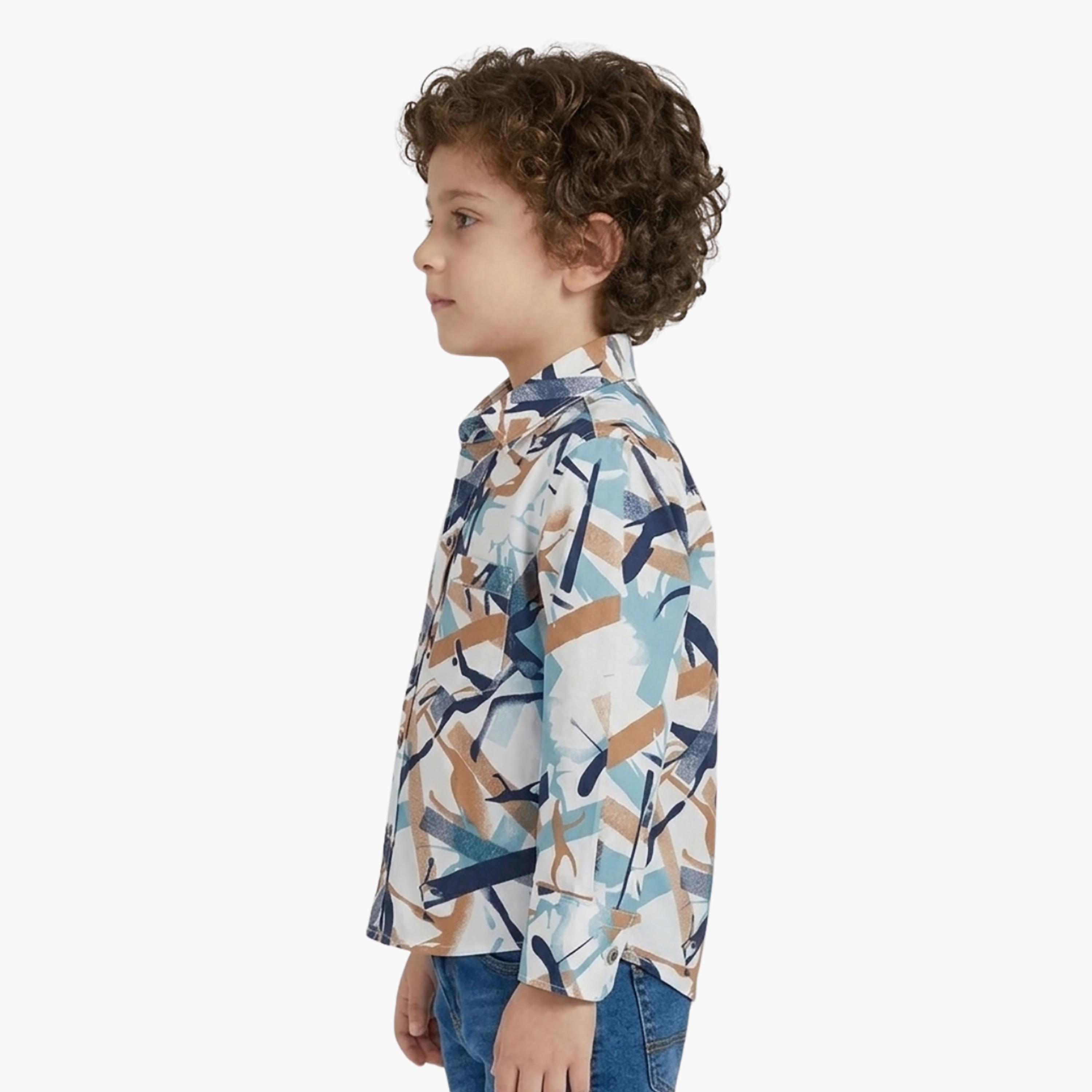 Babyqlo Abstract Long Sleeves Casual Shirt-boys-clothing-shirts-image-2