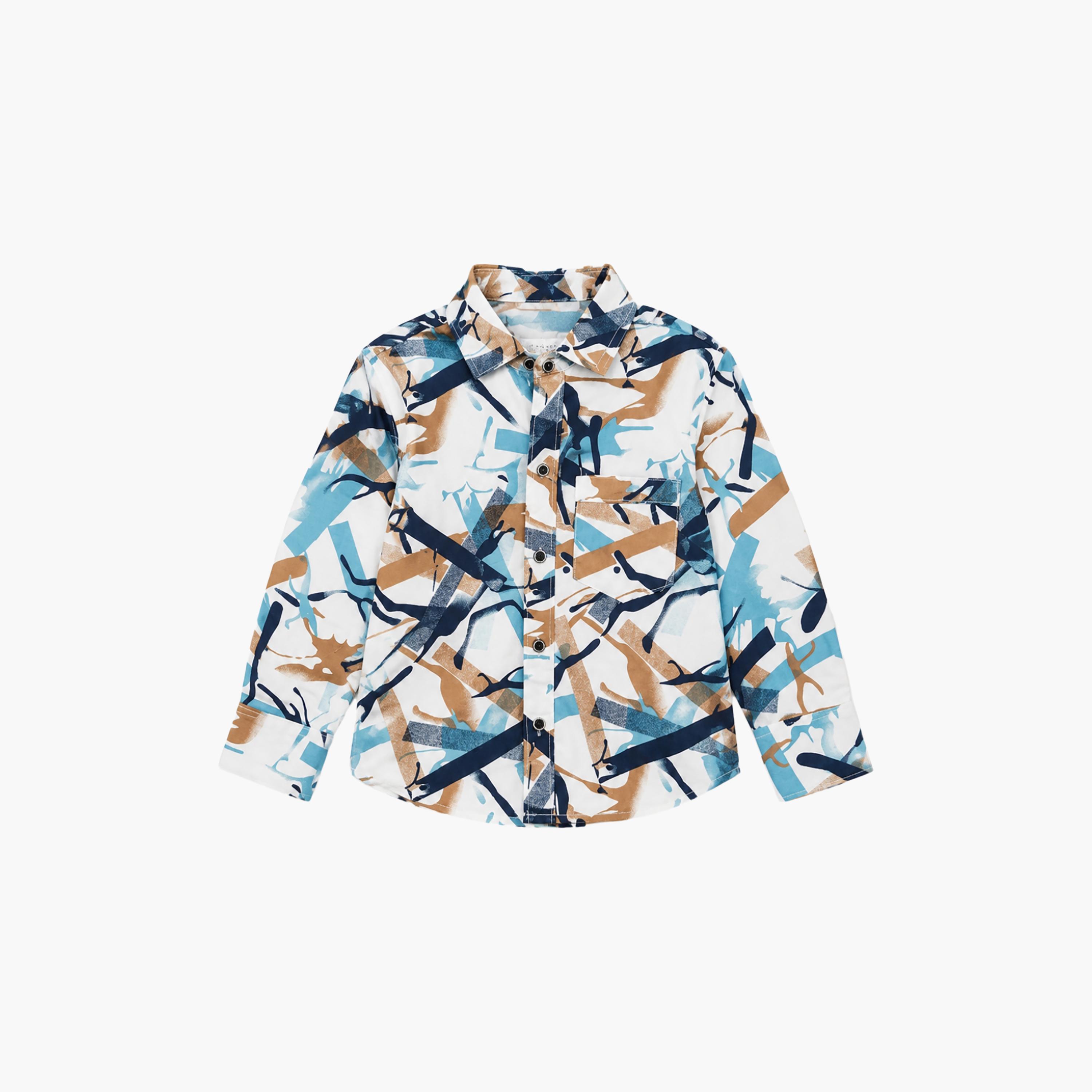 Babyqlo Abstract Long Sleeves Casual Shirt-boys-clothing-shirts-image-5