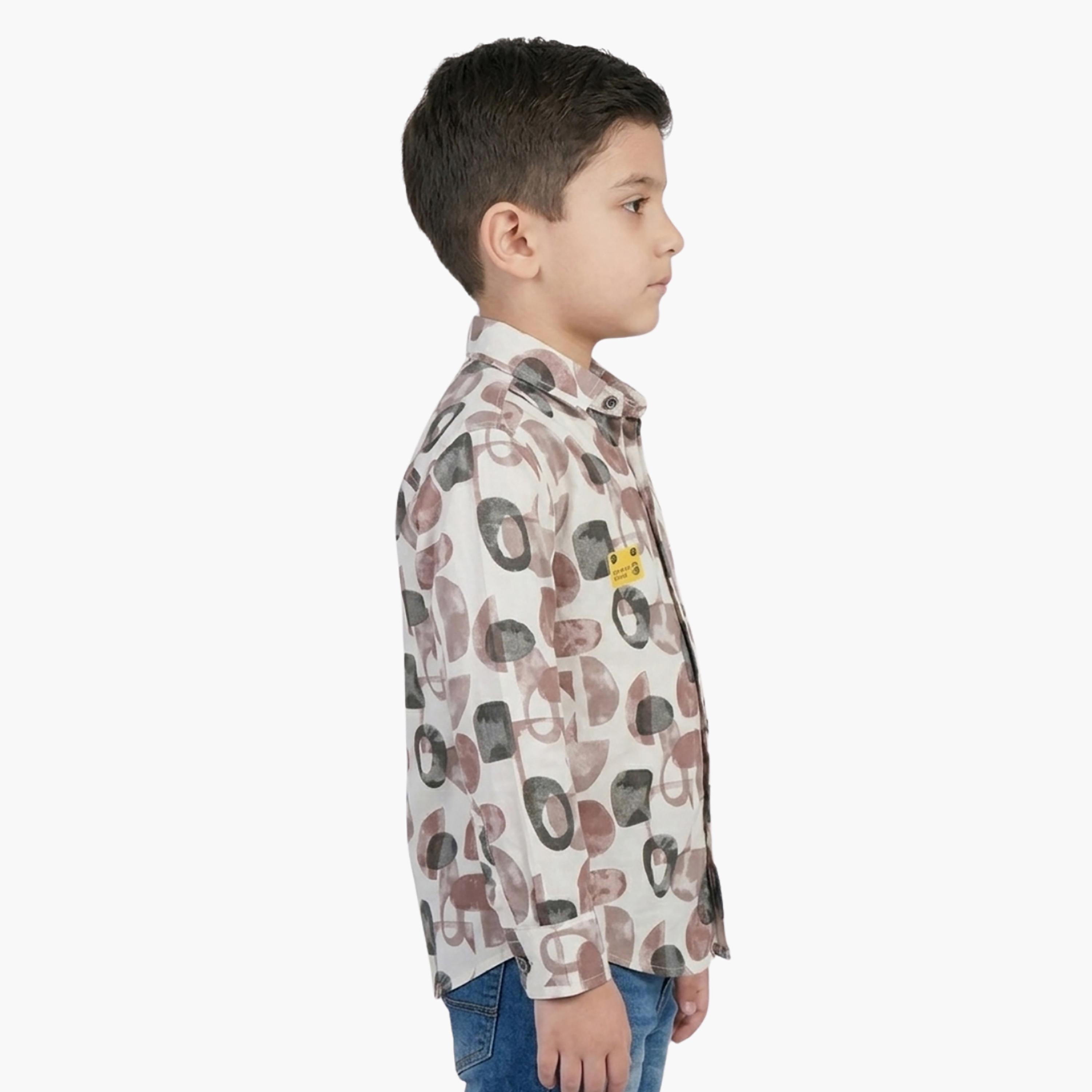Babyqlo Printed Long Sleeves Casual Shirt-boys-clothing-shirts-image-2