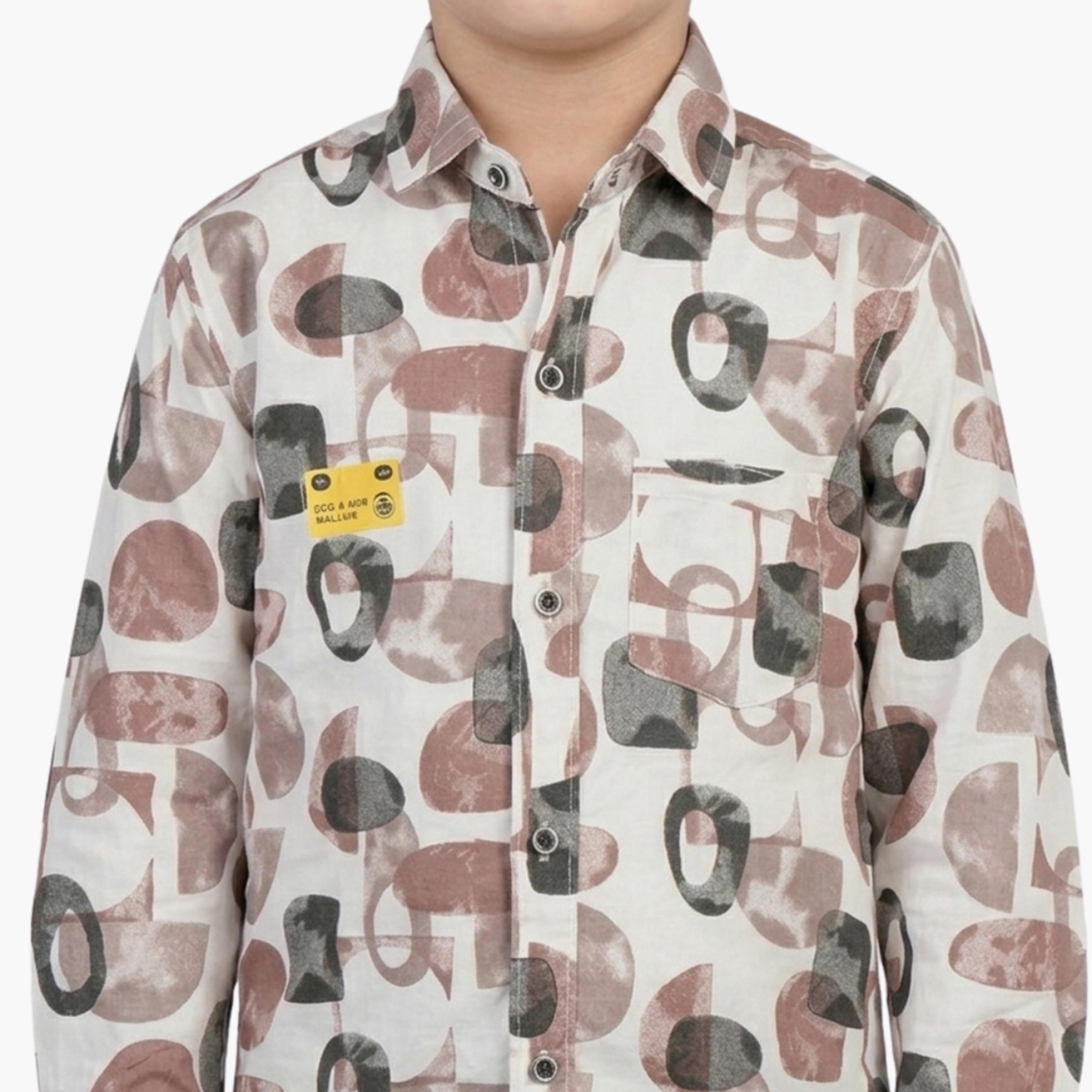 Babyqlo Printed Long Sleeves Casual Shirt-boys-clothing-shirts-image-5