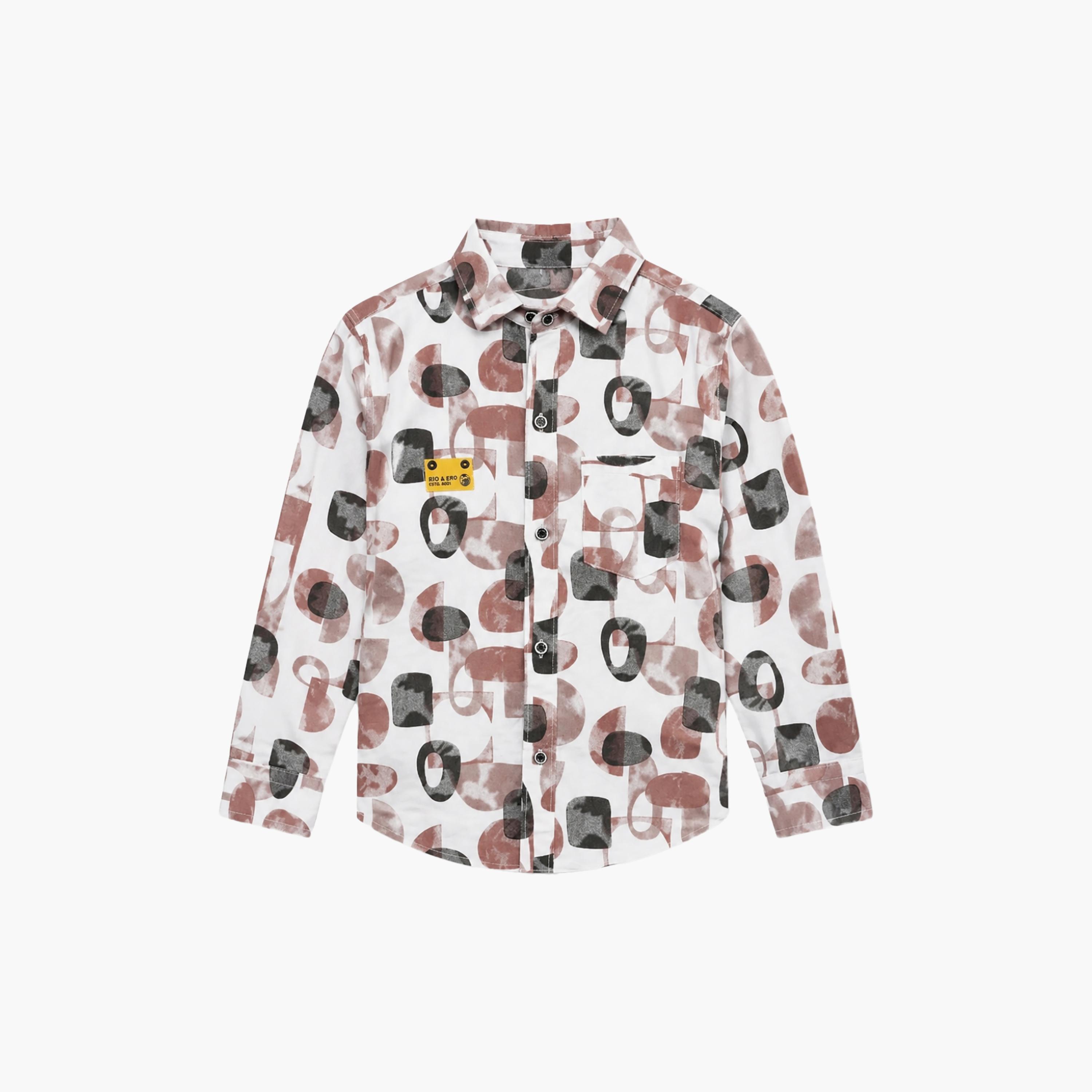 Babyqlo Printed Long Sleeves Casual Shirt-boys-clothing-shirts-image-6