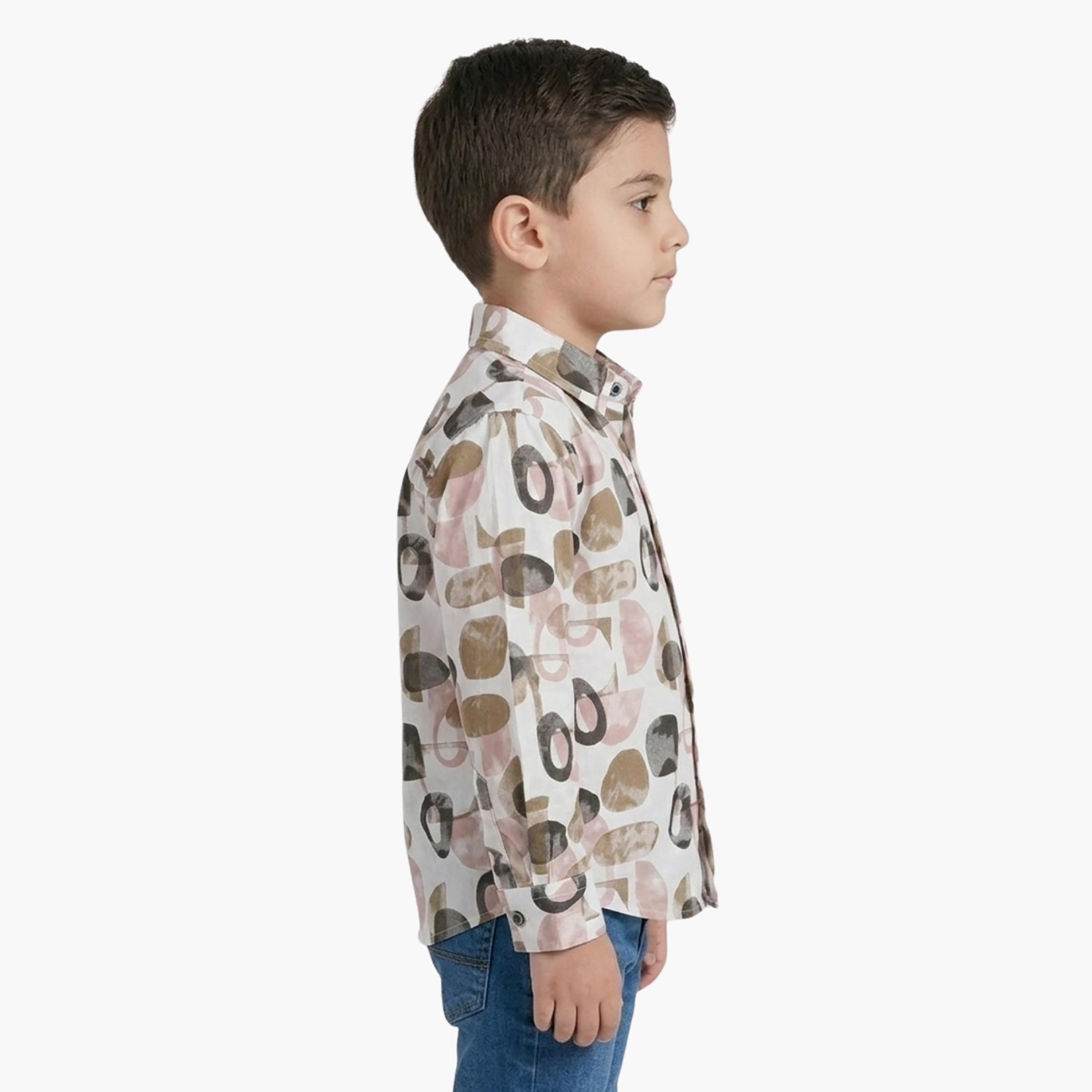 Babyqlo Printed Long Sleeves Casual Shirt-boys-clothing-shirts-image-2