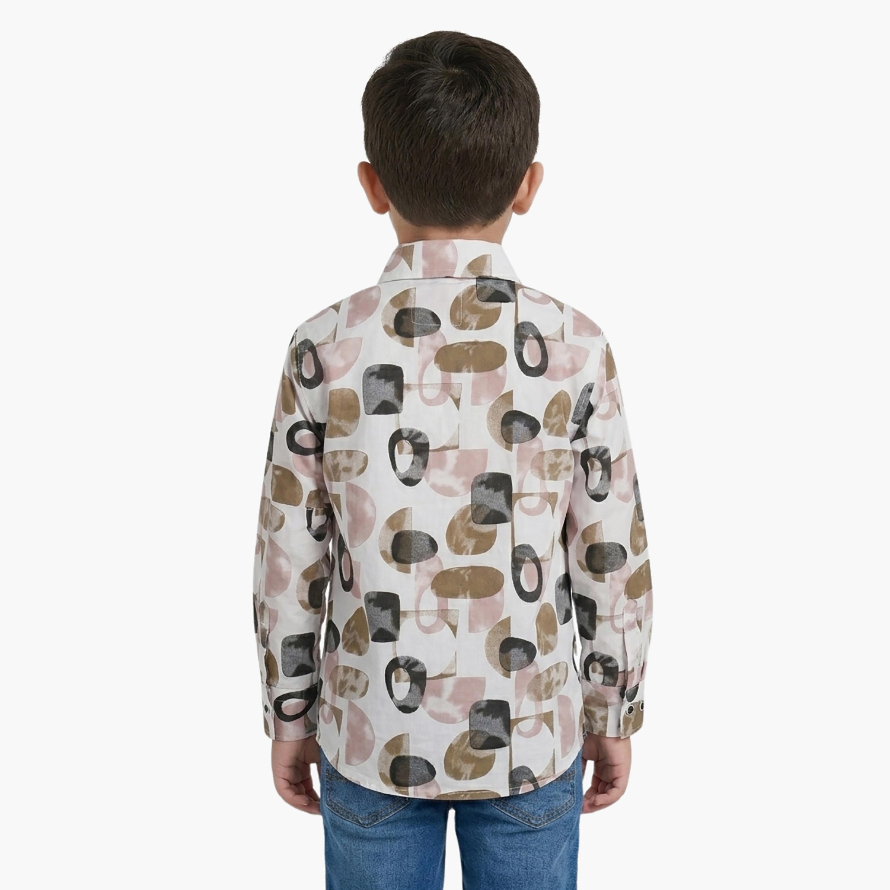 Babyqlo Printed Long Sleeves Casual Shirt-boys-clothing-shirts-image-3