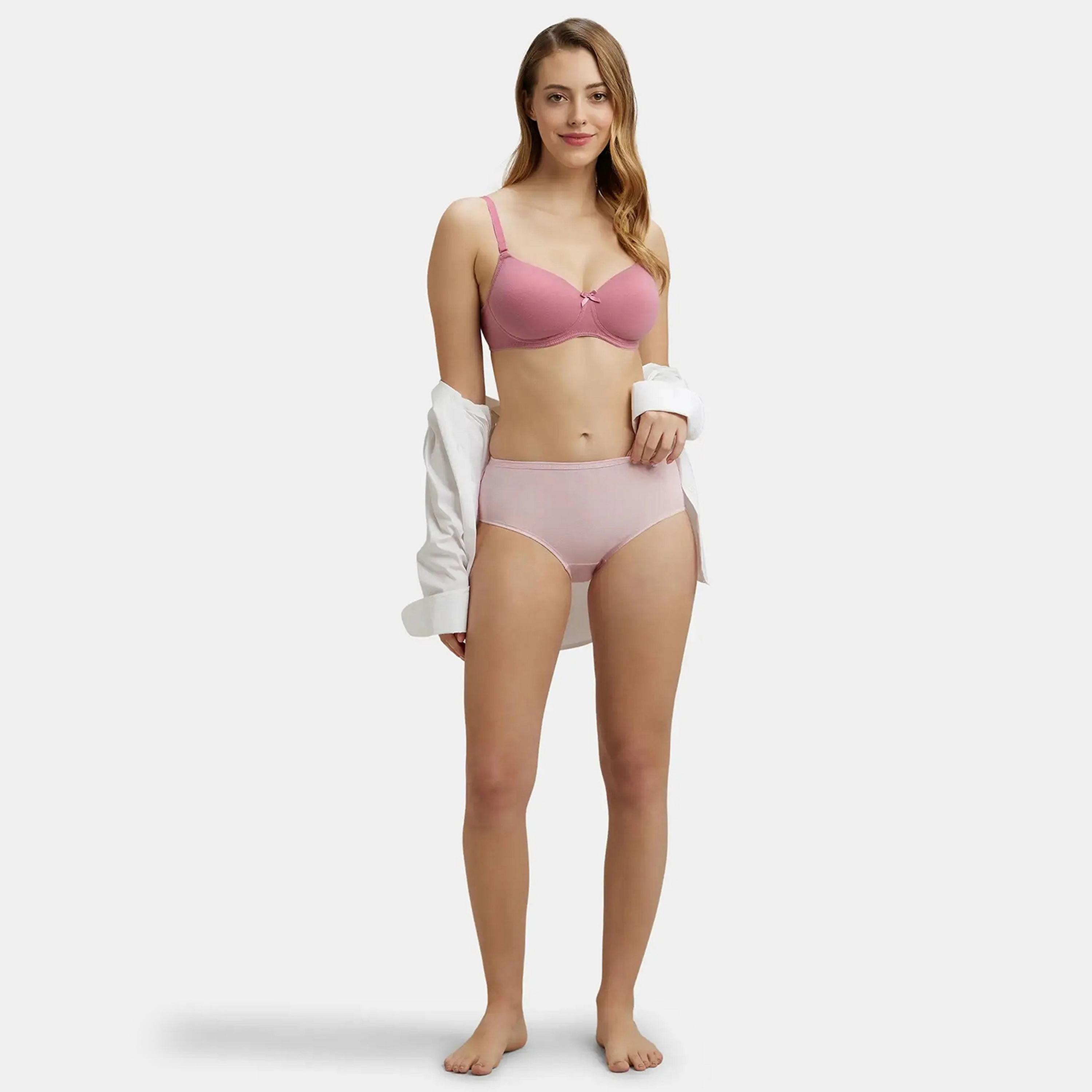 مجموعة متنوعة من 3 سراويل داخلية نسائية مريحة من القطن سادة من جوكي-women-clothing-lingerie-panties-image-2