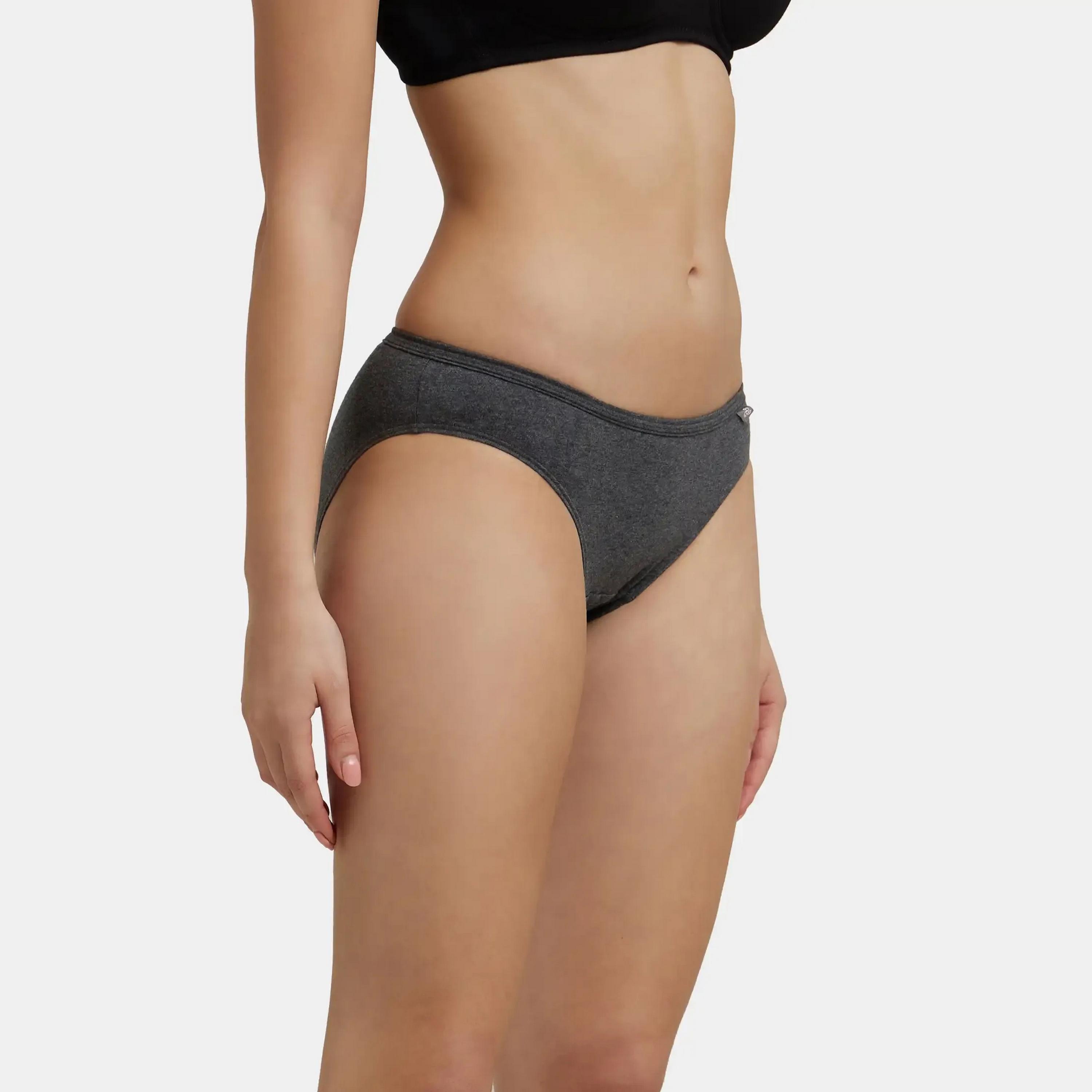 مجموعة متنوعة من 3 سراويل داخلية بكيني نسائية قطنية سادة مريحة من جوكي-women-clothing-lingerie-panties-image-4