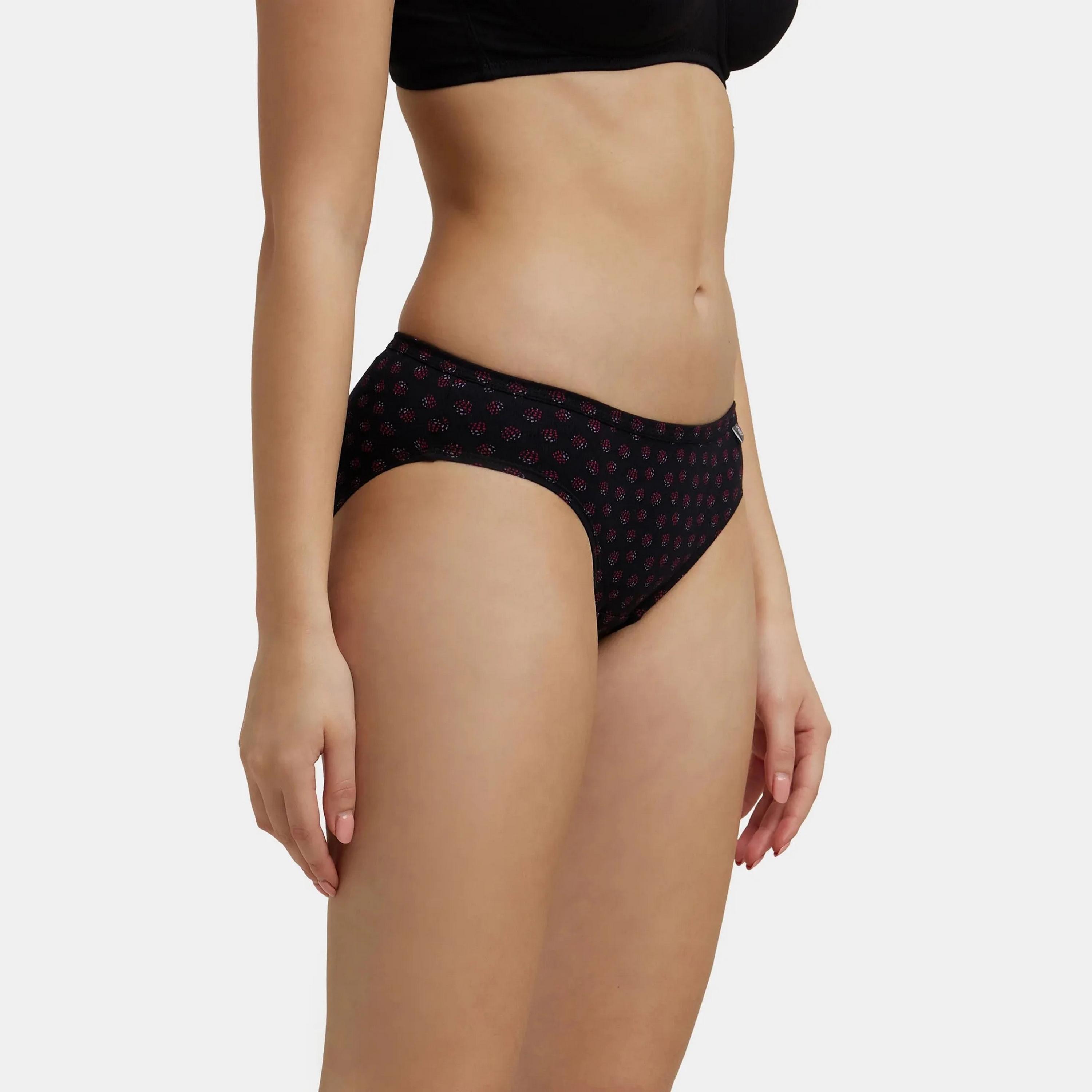 Jockey Assorted Pack of 3 Multicolour Simple Comfort Printed Cotton Women's Briefs Panty-women-clothing-lingerie-panties-image-4
