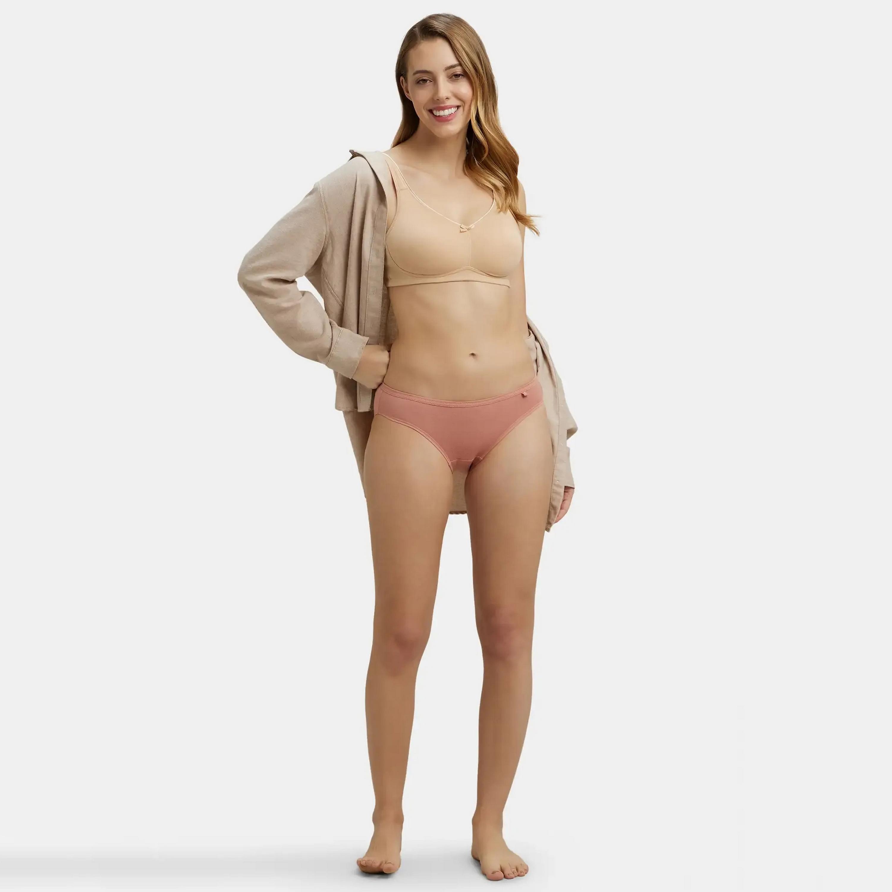 Jockey Assorted Pack of 3 Simple Comfort Plain Cotton Women's Briefs Panty-women-clothing-lingerie-panties-image-2