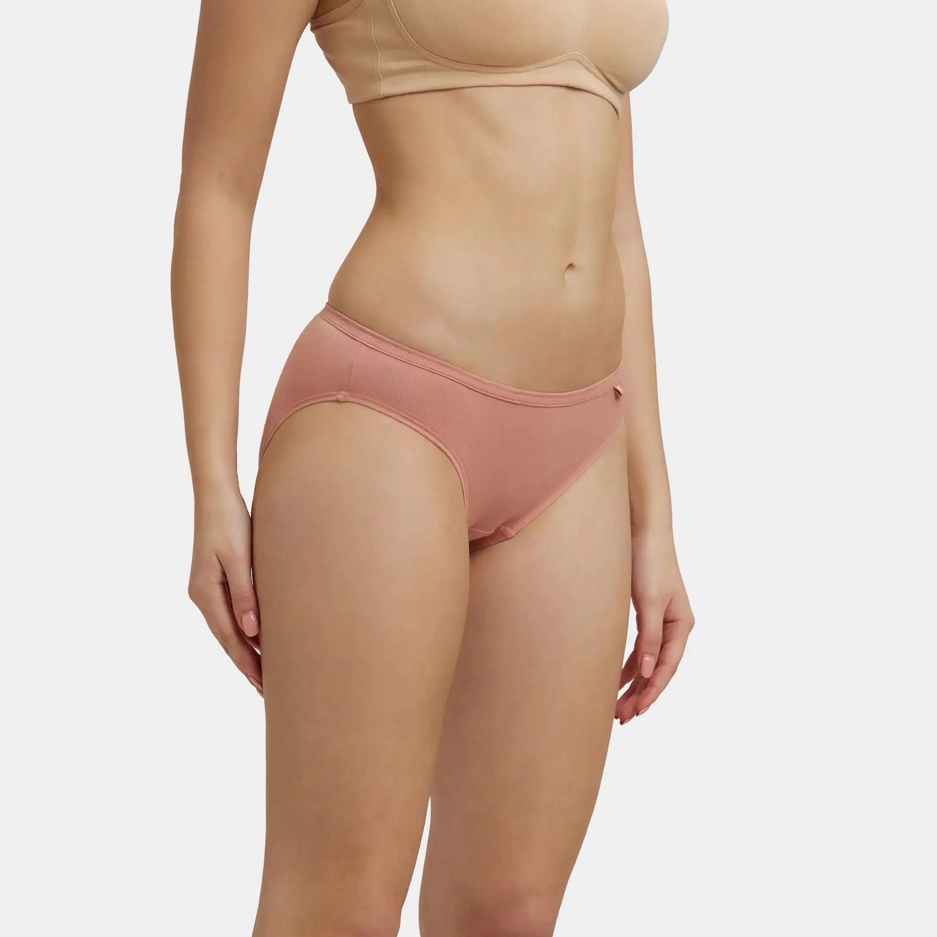 Jockey Assorted Pack of 3 Simple Comfort Plain Cotton Women's Briefs Panty-women-clothing-lingerie-panties-image-4