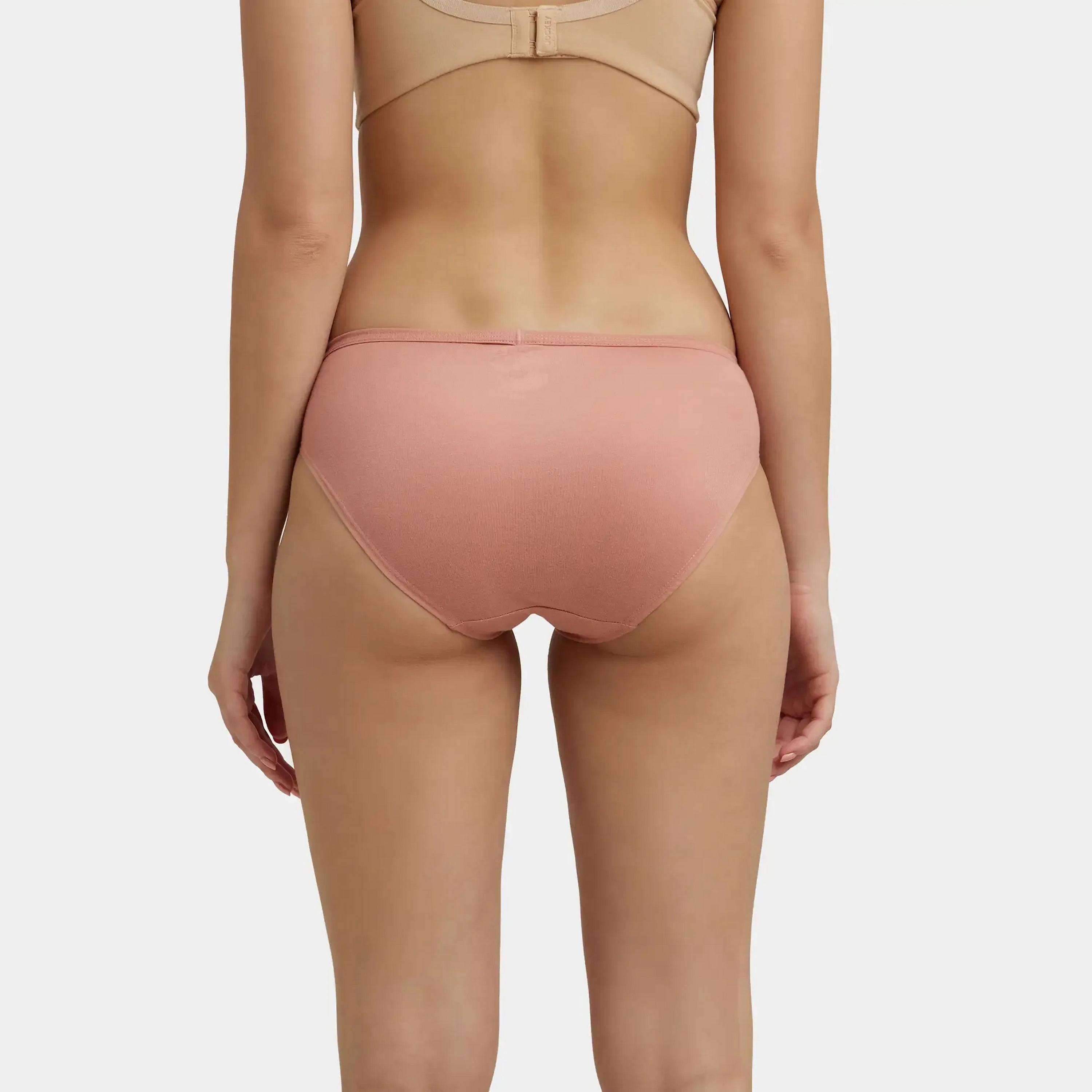 Jockey Assorted Pack of 3 Simple Comfort Plain Cotton Women's Briefs Panty-women-clothing-lingerie-panties-image-6