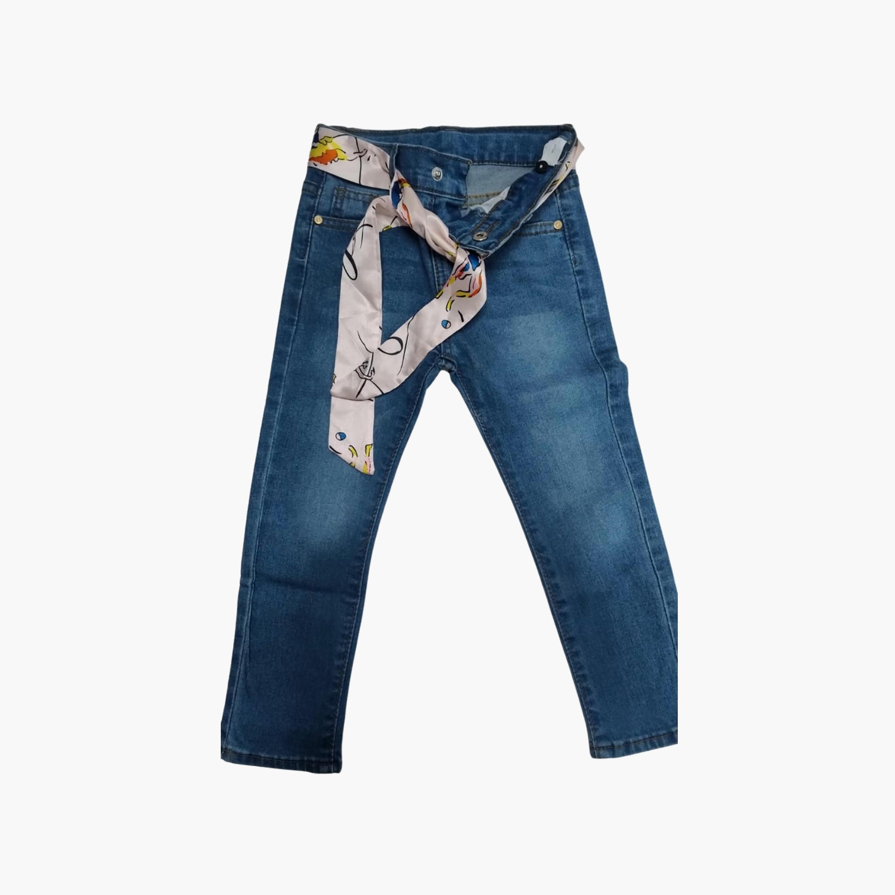 Babyqlo Solid Adjustable Waist Slim Jeans-girls-clothing-bottoms-jeansandjeggings-image-5